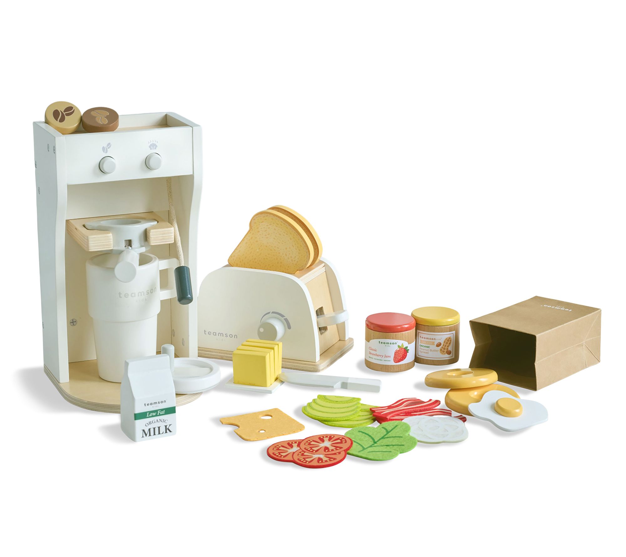 Teamson Kids Little Chef Wooden Healthy Breakfast to Go