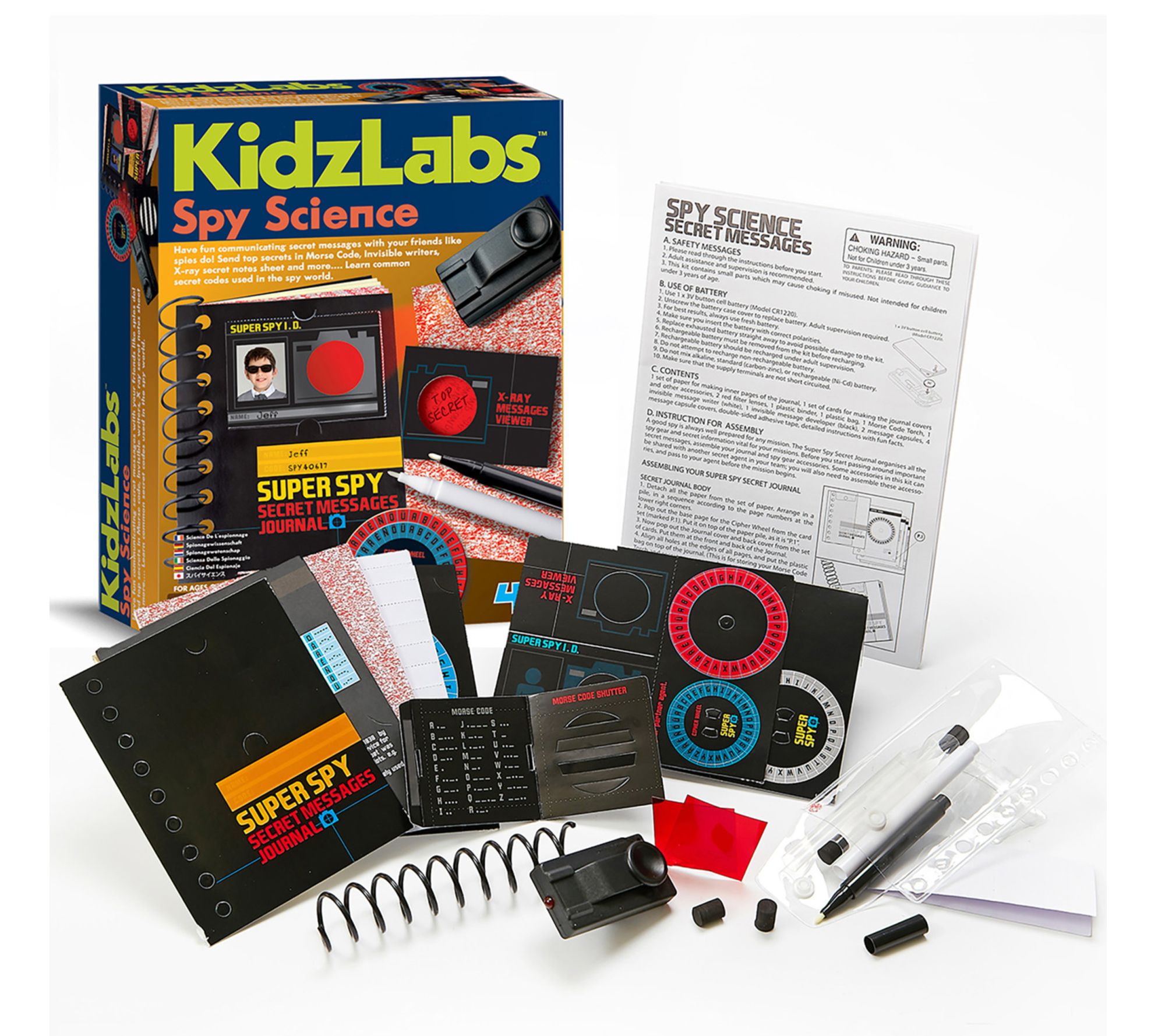 4M KidzLabs Spy Science Assemble A Secret Messages Journa
