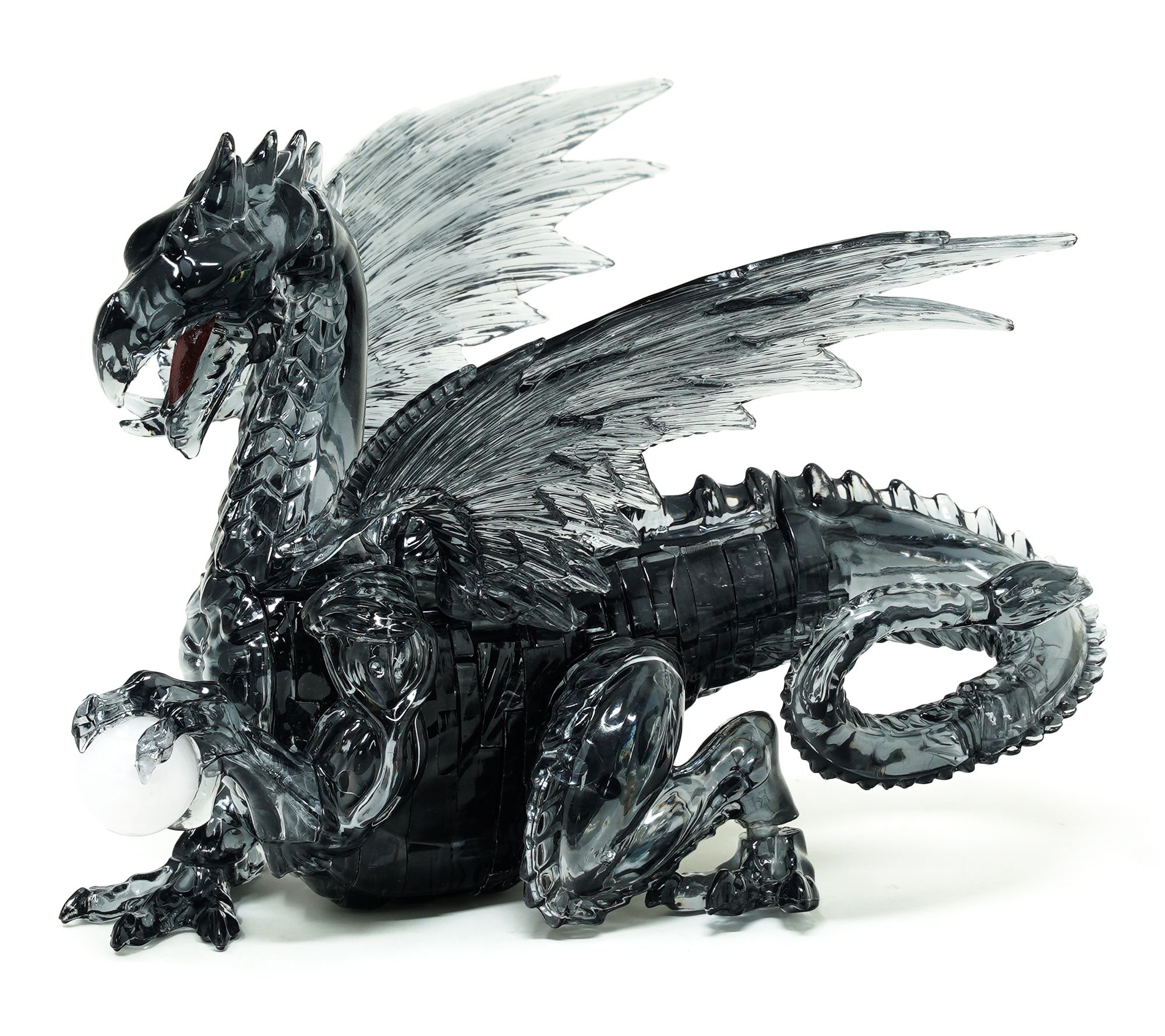 3D Crystal Puzzle - Deluxe Dragon with Stickers  (Black): 57 P