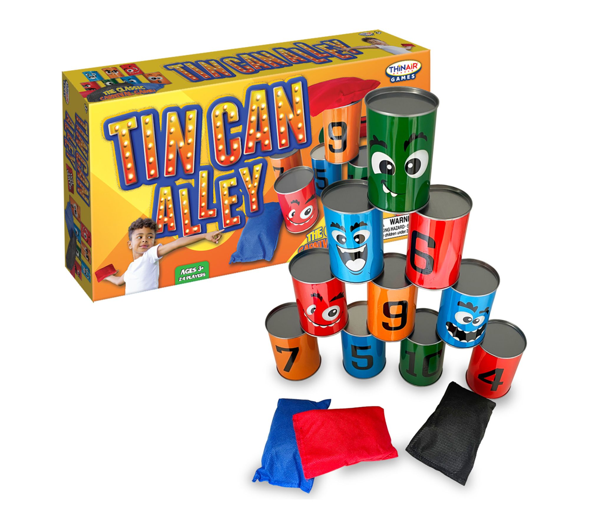 Thin Air Games Tin Can Alley Classic Bean Bag Toss Game