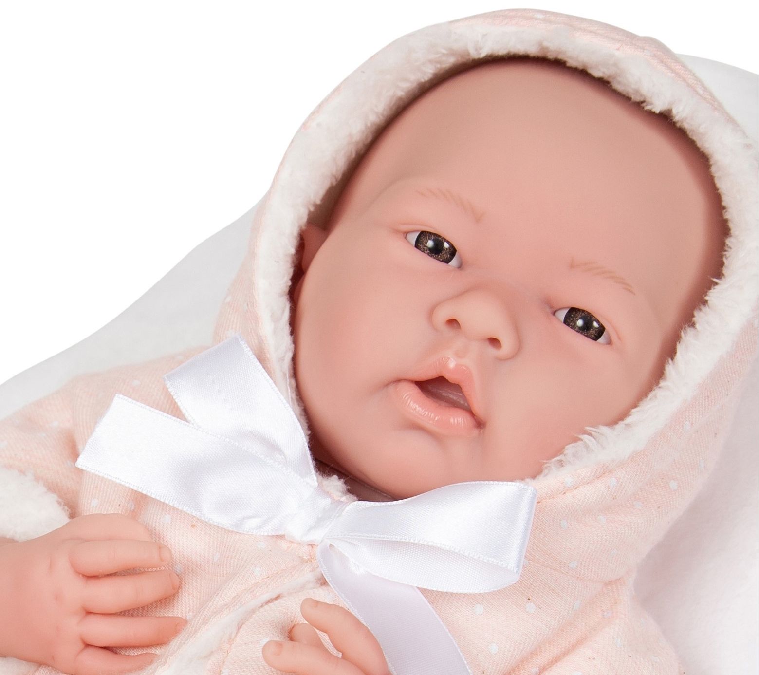 JC Toys La Newborn 15" Real Girl Baby Doll Overcoat Outfit