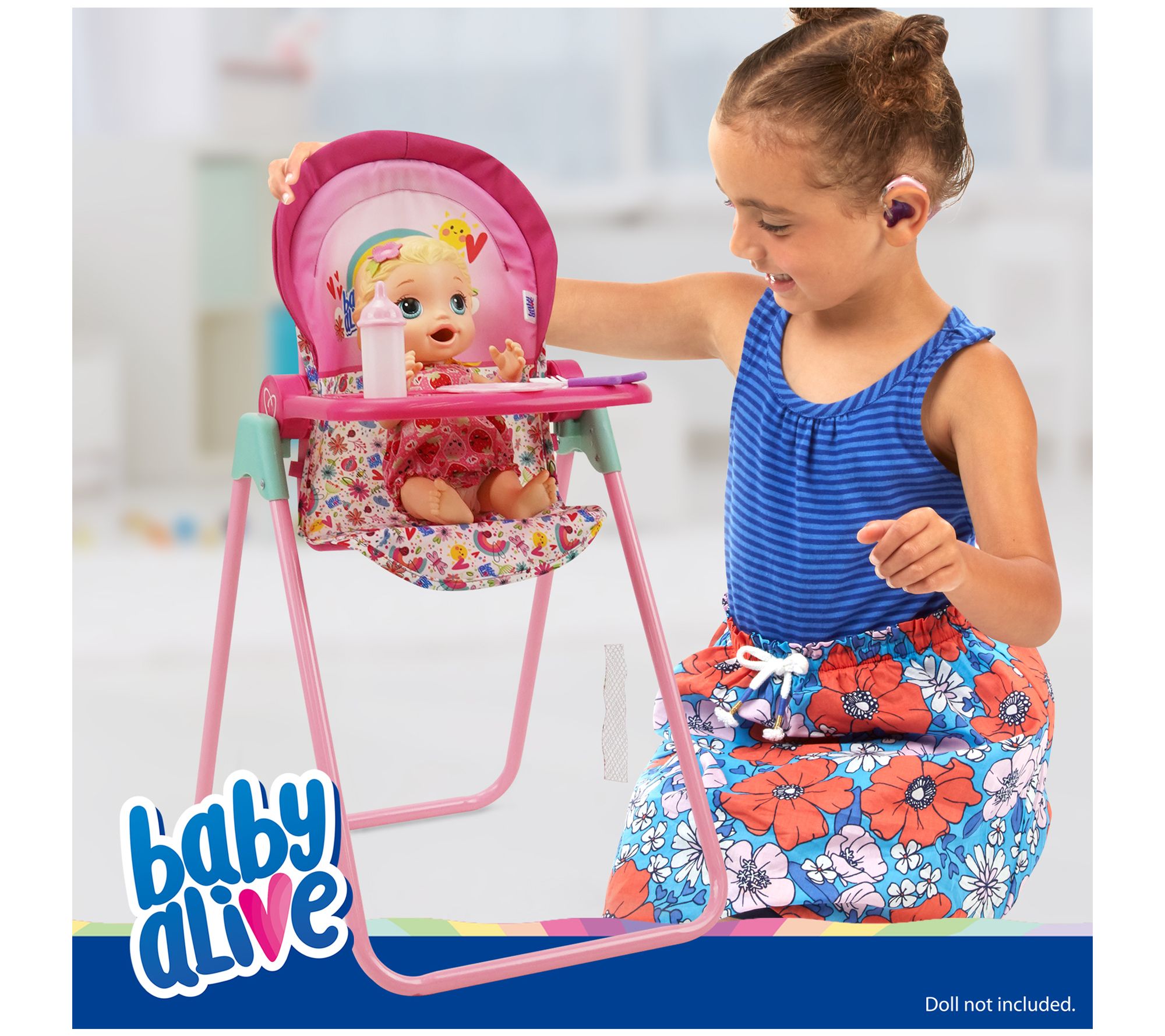 Baby Alive Doll Highchair Set 6 Piece Set QVC