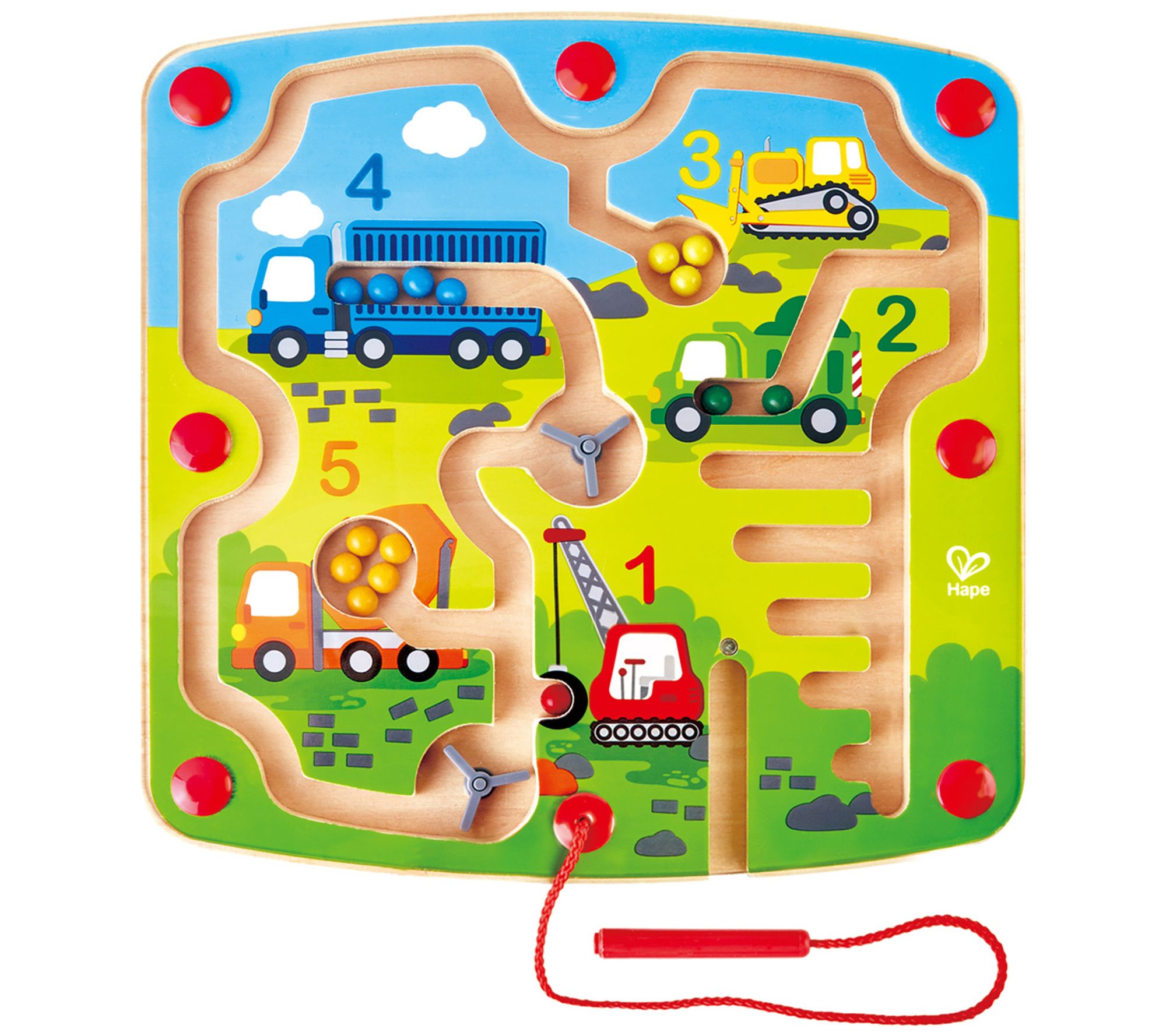 Hape Construction & Number Magnet Maze Toy