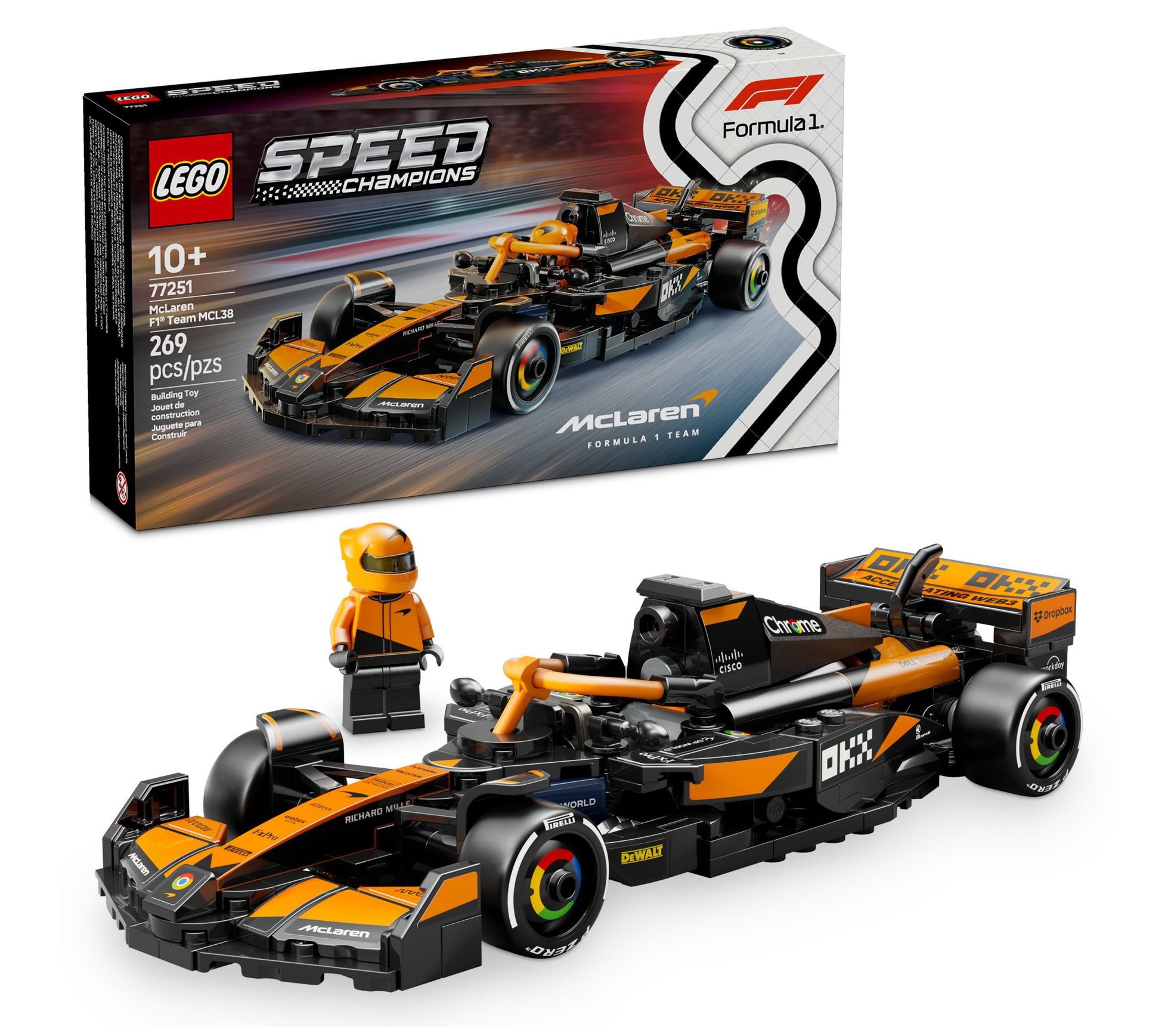 LEGO Speed Champions McLaren F1 Team MCL38 RaceCar Toy Set