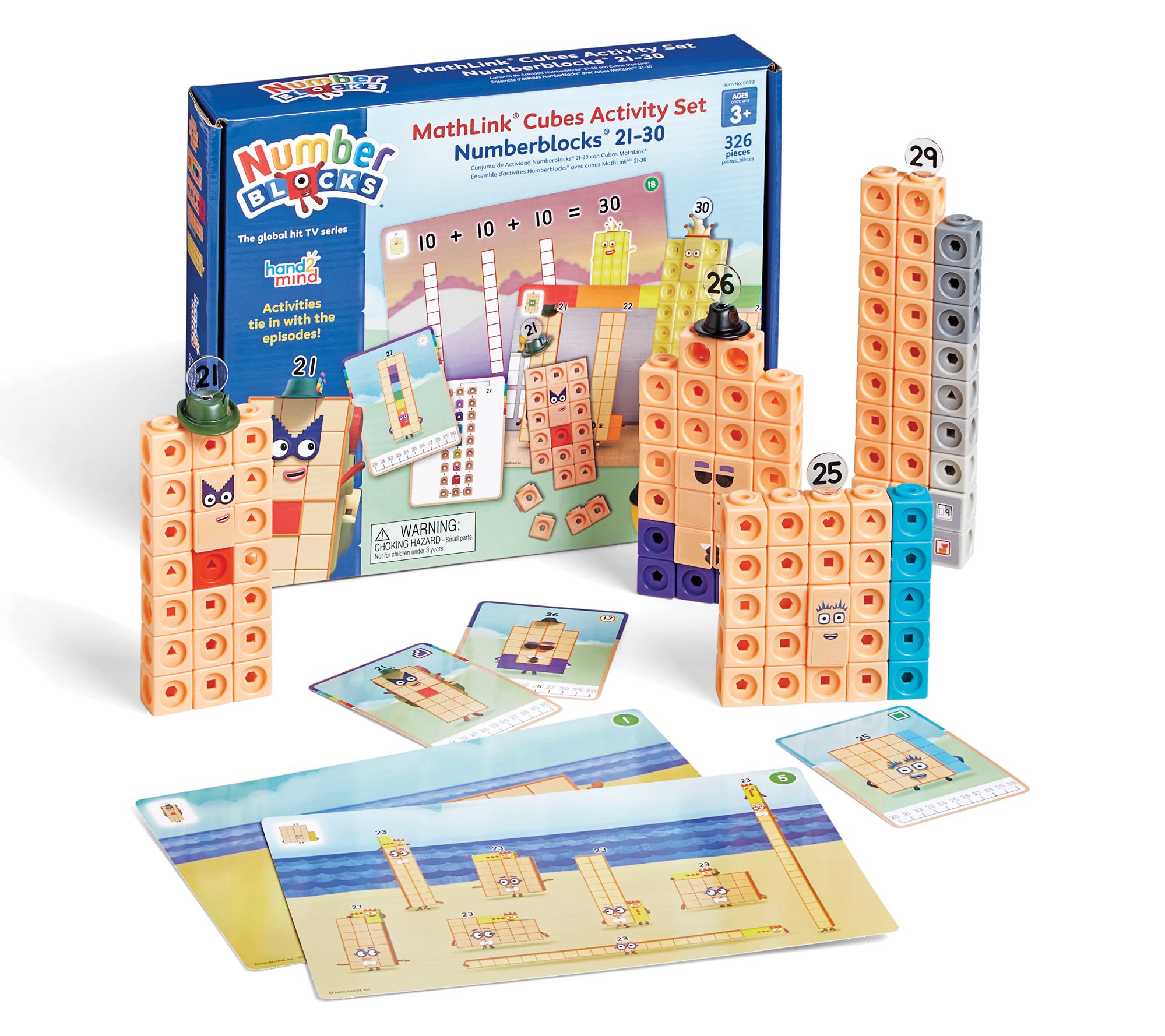 hand2mind Numberblocks MathLink Cubes 21-30 Activity Set