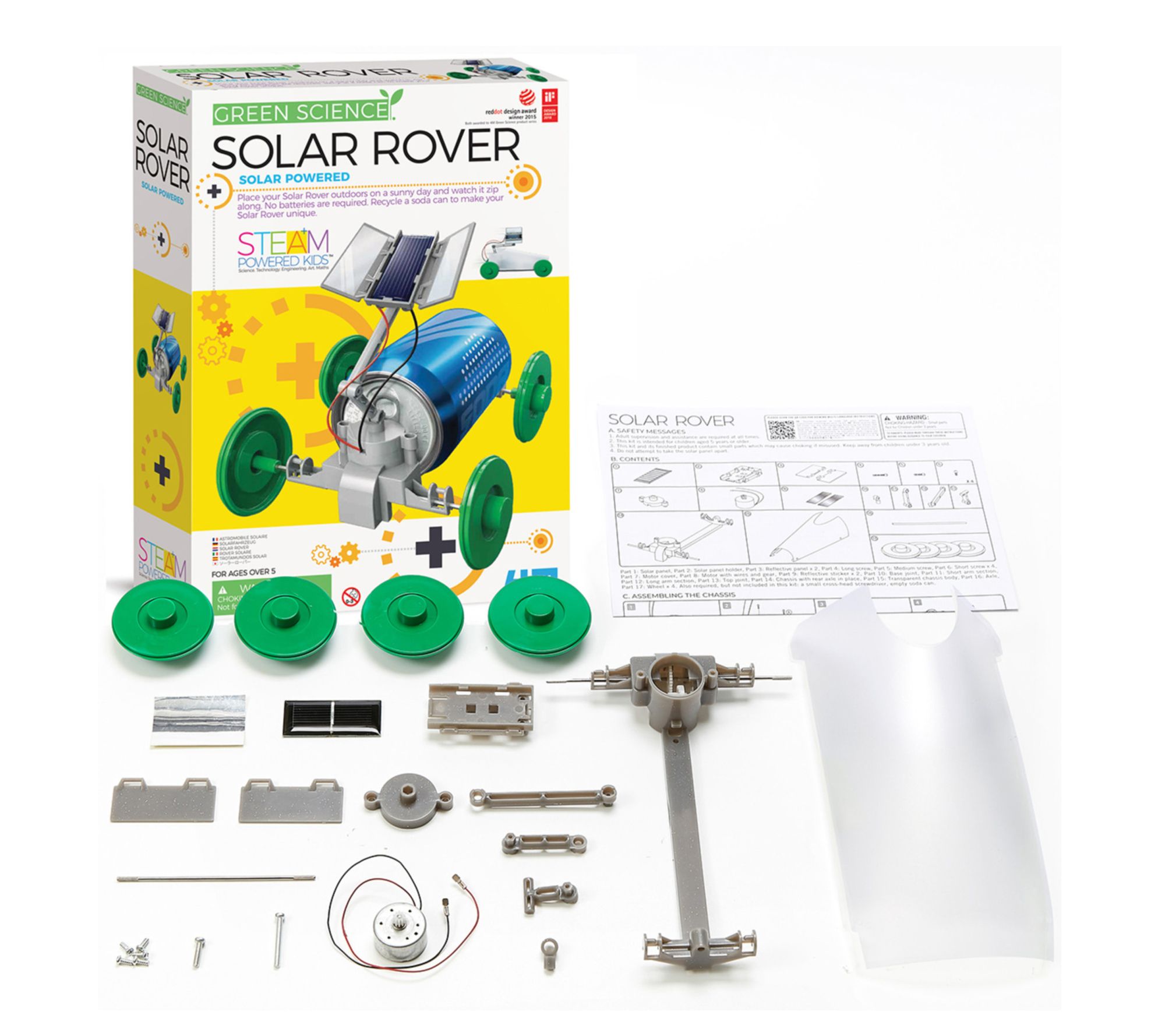 4M Green Science Solar Rover DIY Vehicle Building Kit