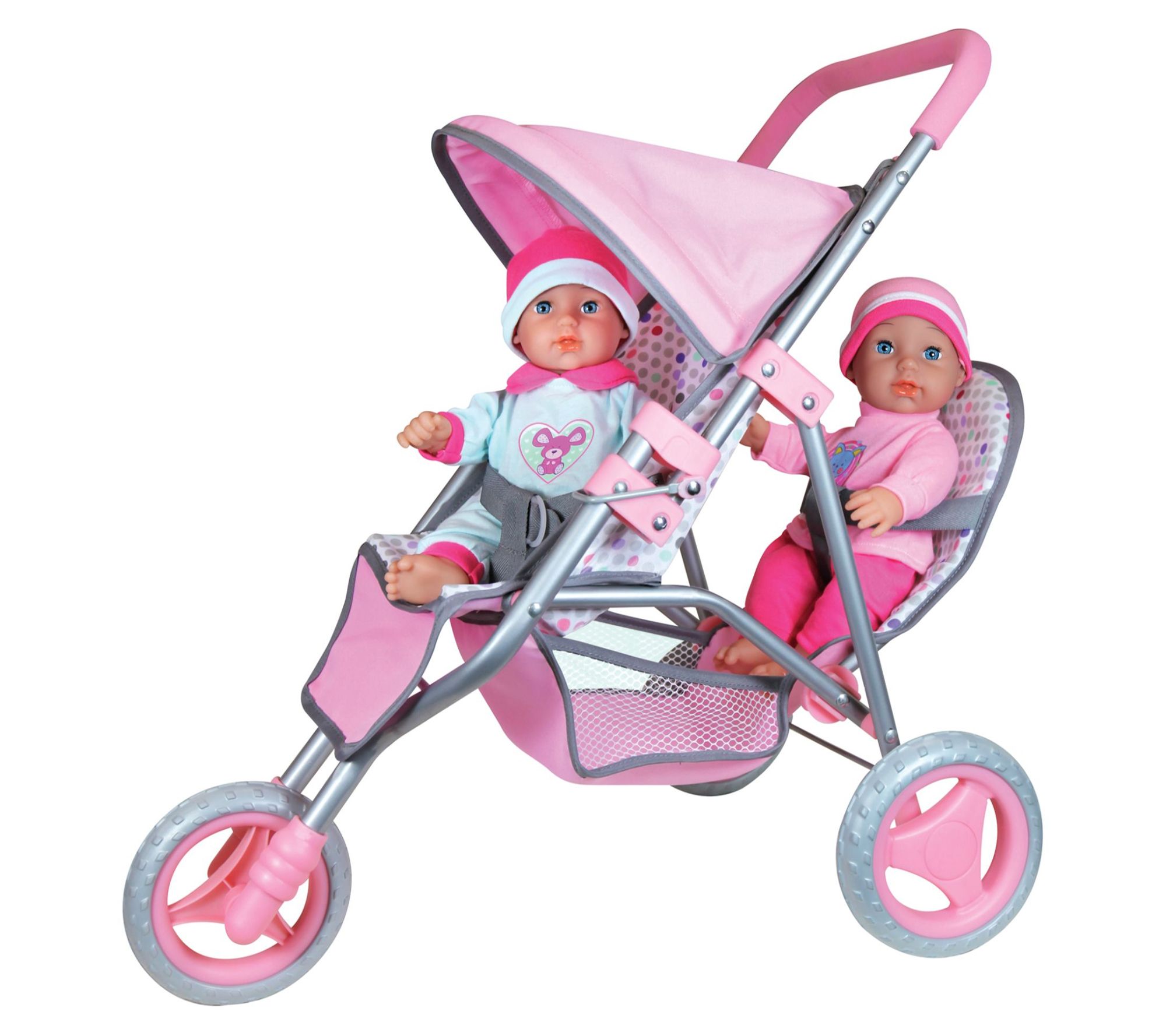 Lissi Twin Baby Dolls & Twin Jogger Set