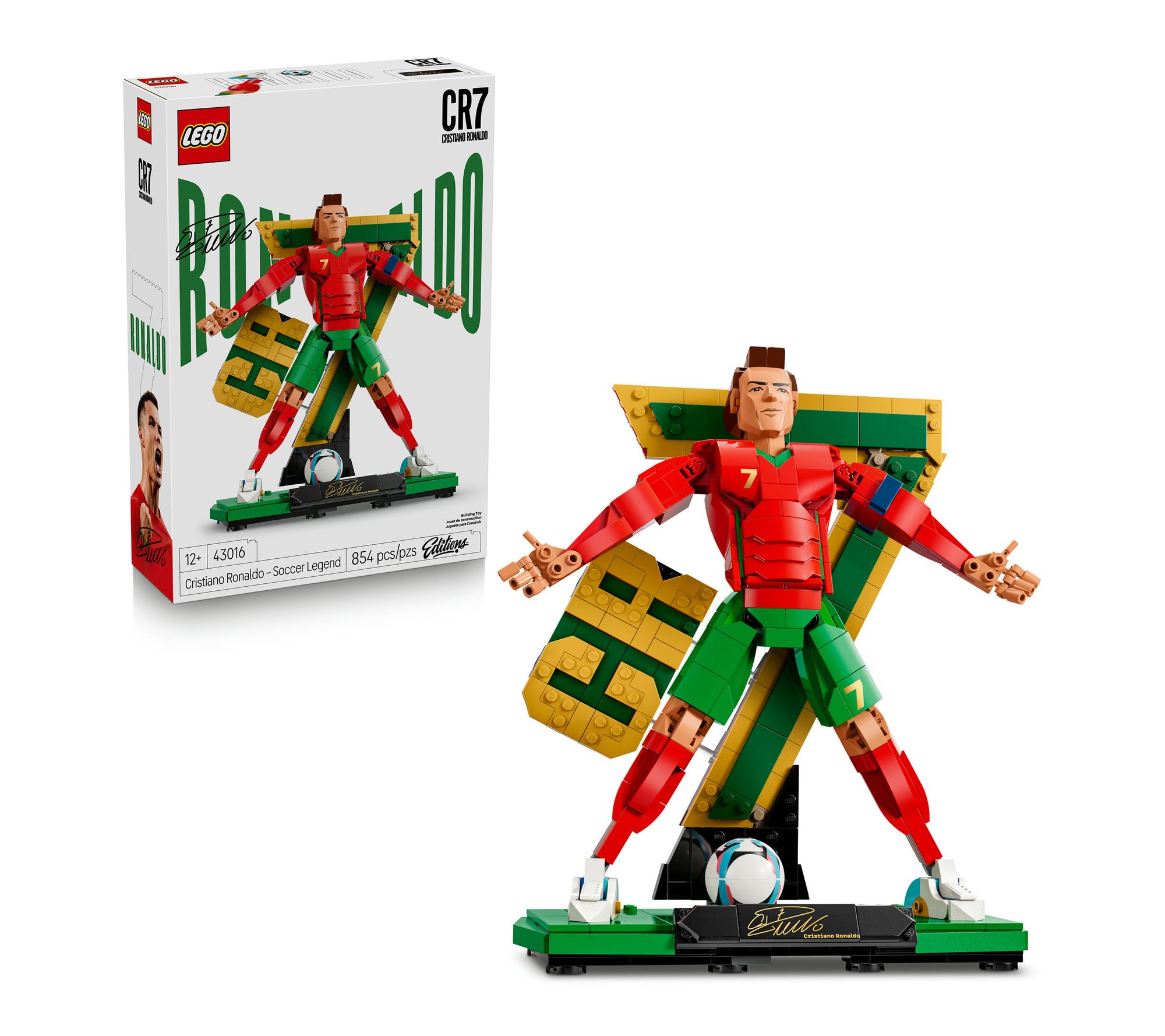 LEGO Editions F ootball Cristia no Ronaldo Socc er Legend 43016