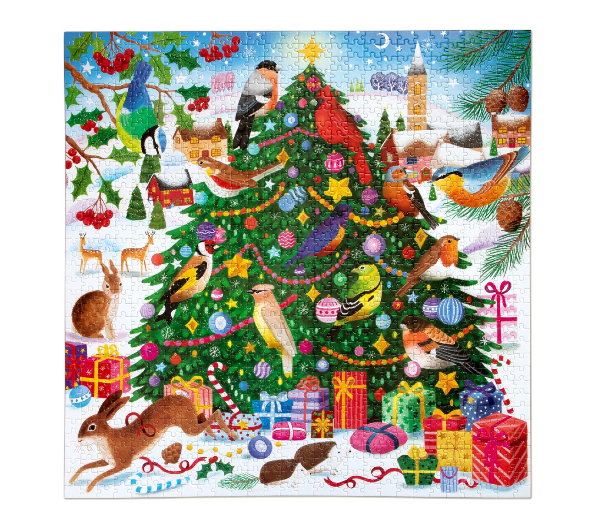 eeBoo Piece & Love Christmas Songbirds, 1000 Piece Puzzle