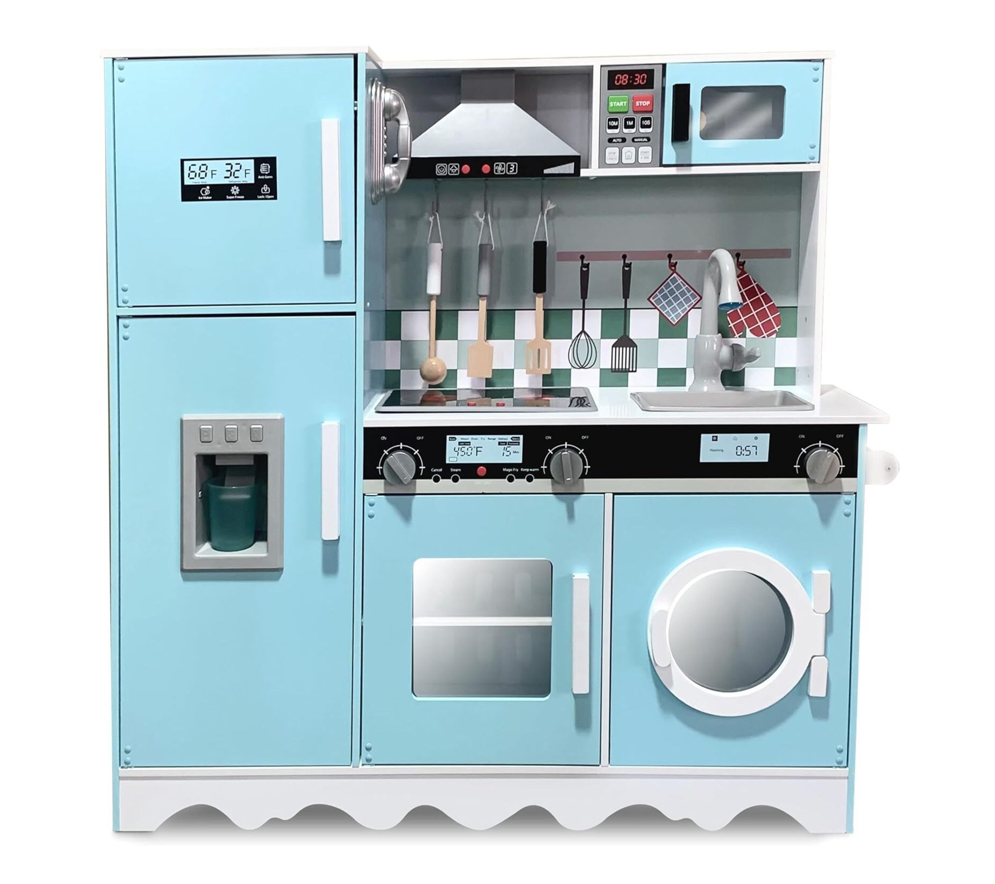 Lil' Jumbl Large Kids Kitchen Set, Wooden Pretend Play Set