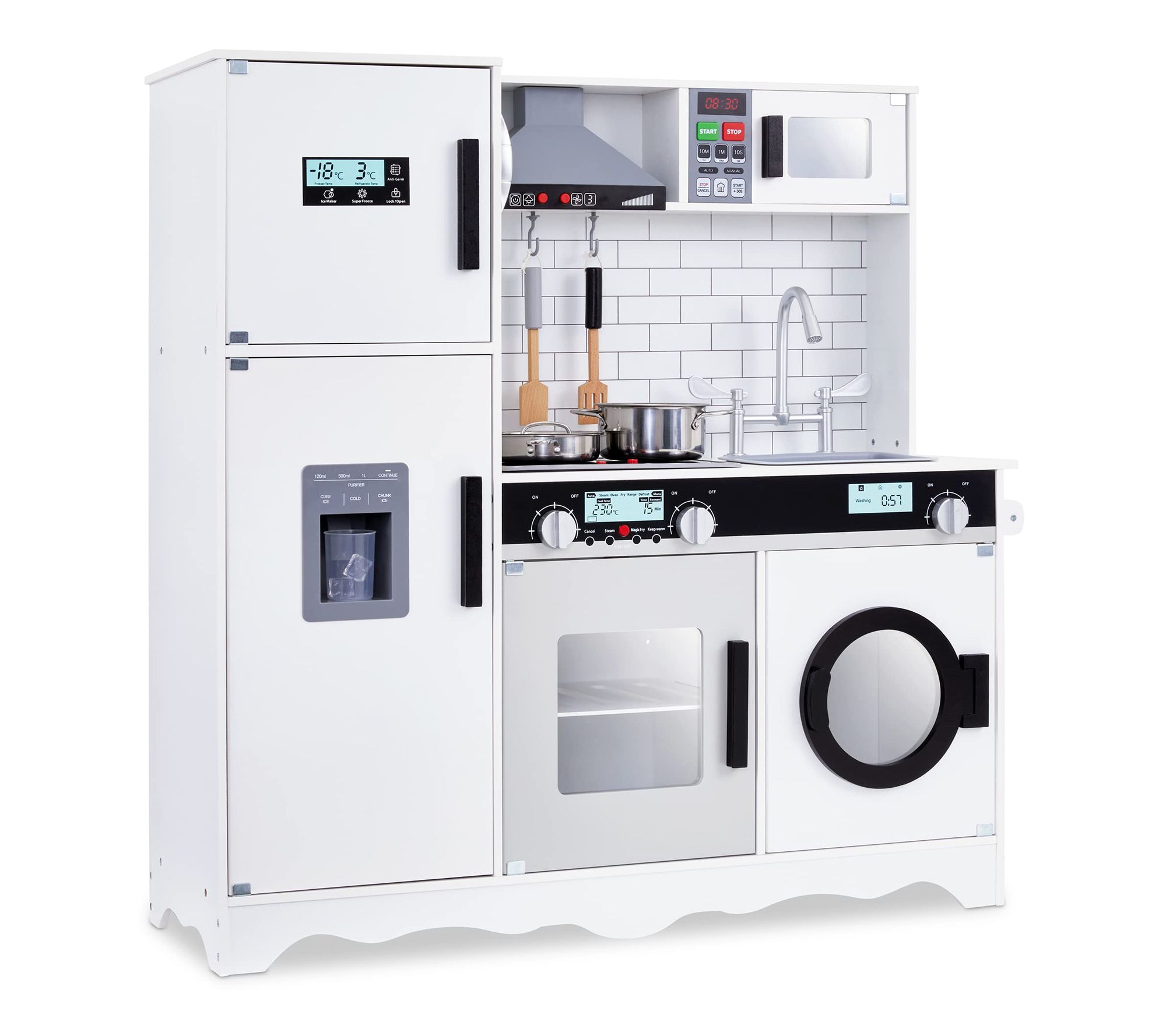 Lil' Jumbl Large Kids Kitchen Set, Wooden Pretend Play Set