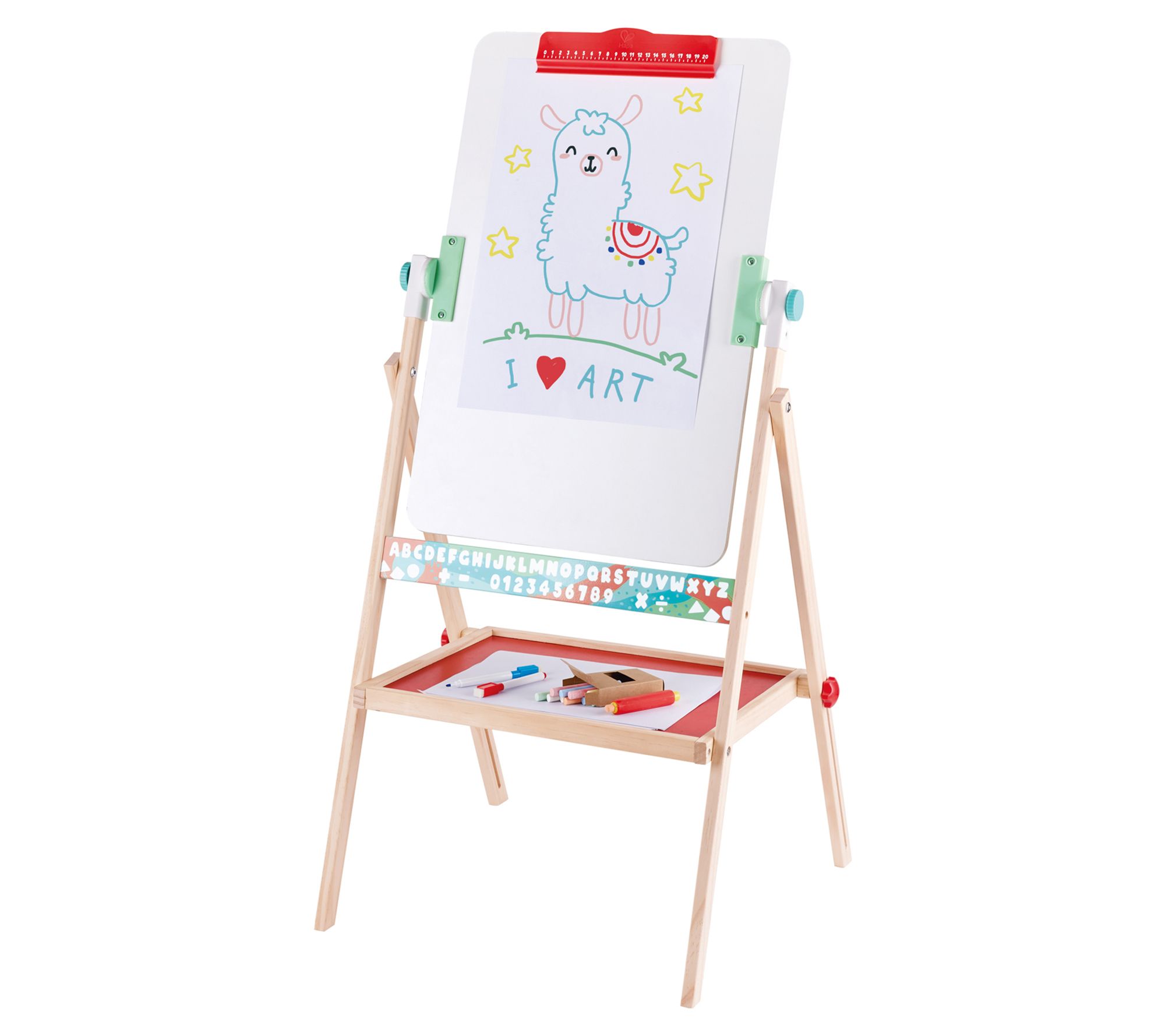 Hape Standing Flip Flat Easel Double-Sided Chalk Blackboard
