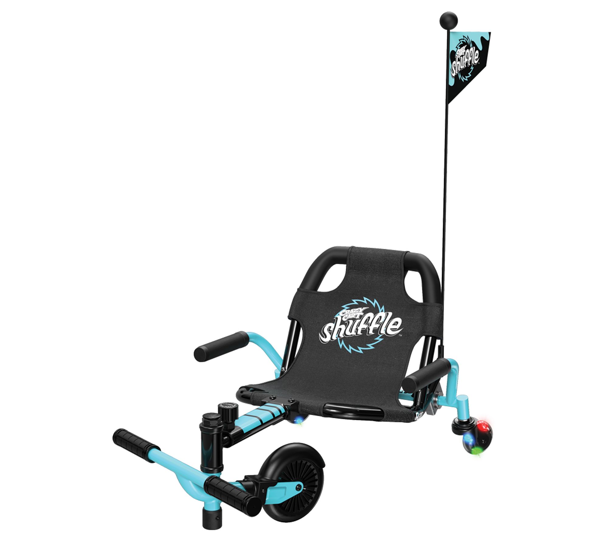 Razor Crazy Cart Shuffle Kid Powered Go Kart w/ LED Wheels