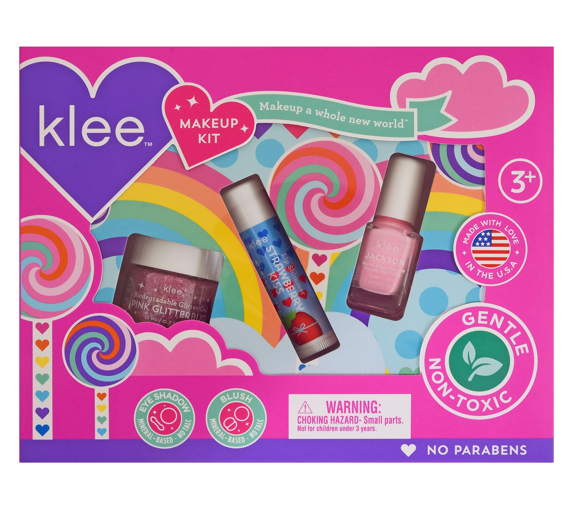 Klee Naturals Spinning Pink Kids' Makeup Set