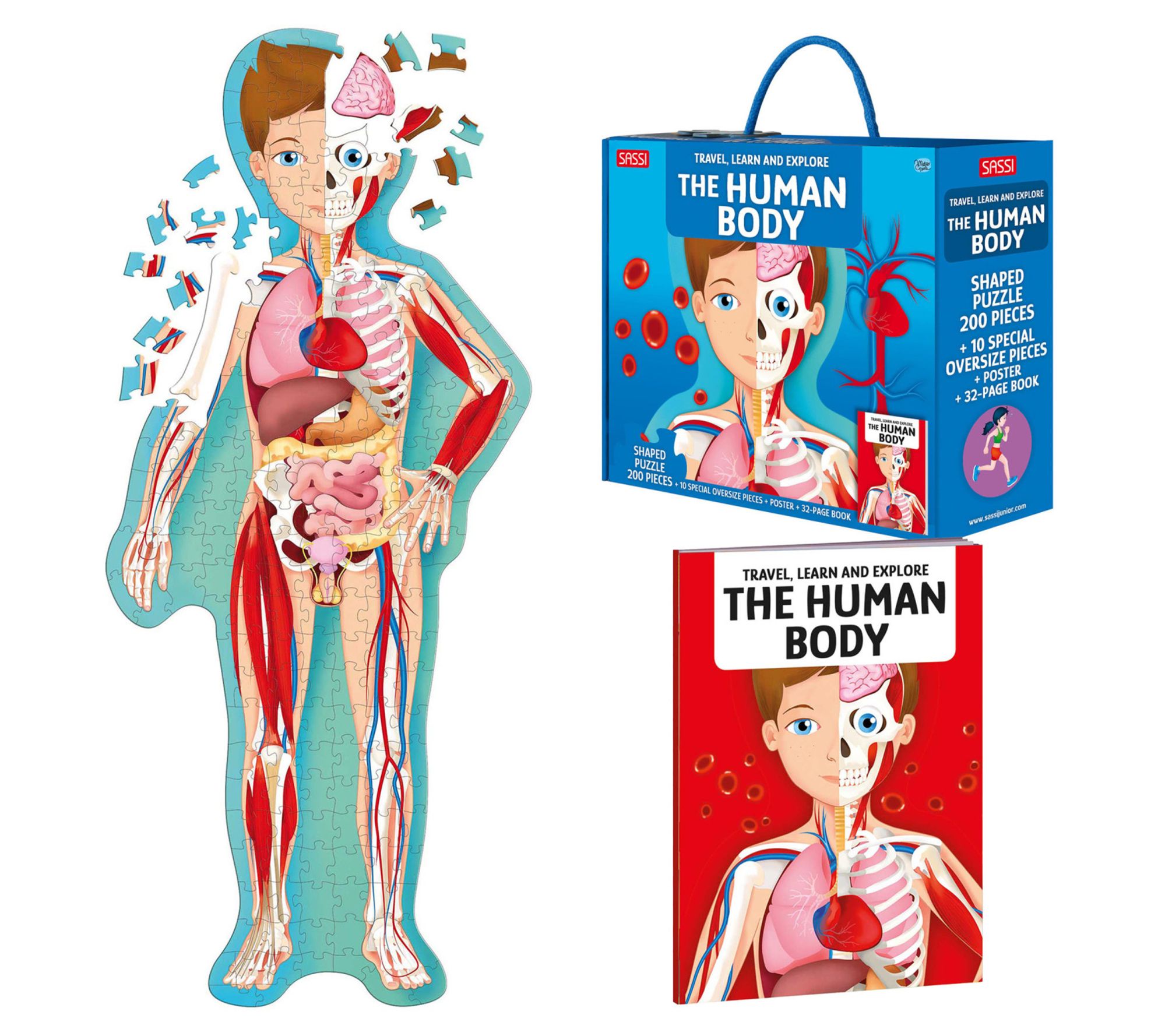 Sassi: Travel, Learn & Explore - The Human Body- 200pc Puzzle