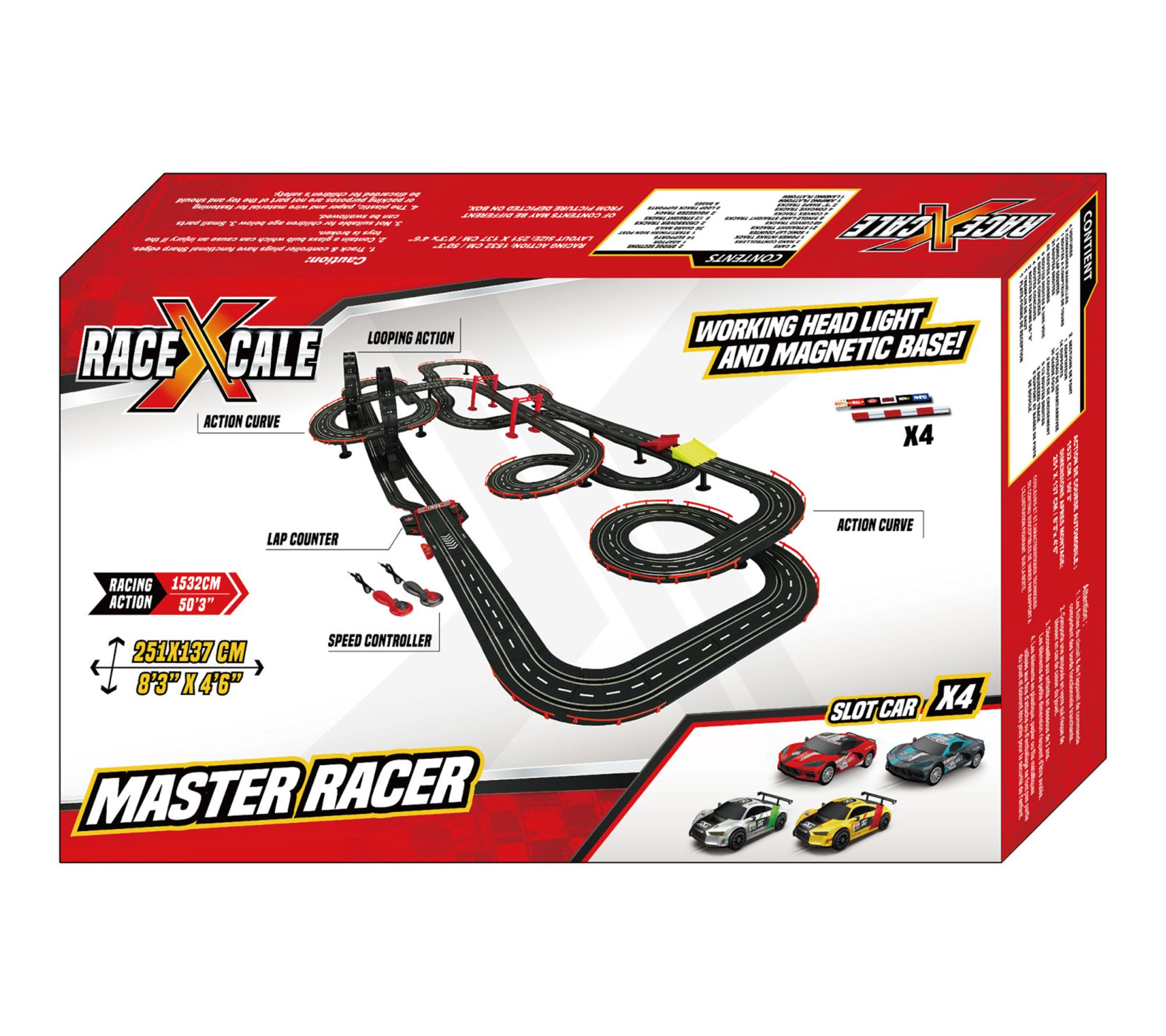 Circuit De Voitures Slot électrique - Compatible Hot Wheels - Enfant 4+ - Neuf
