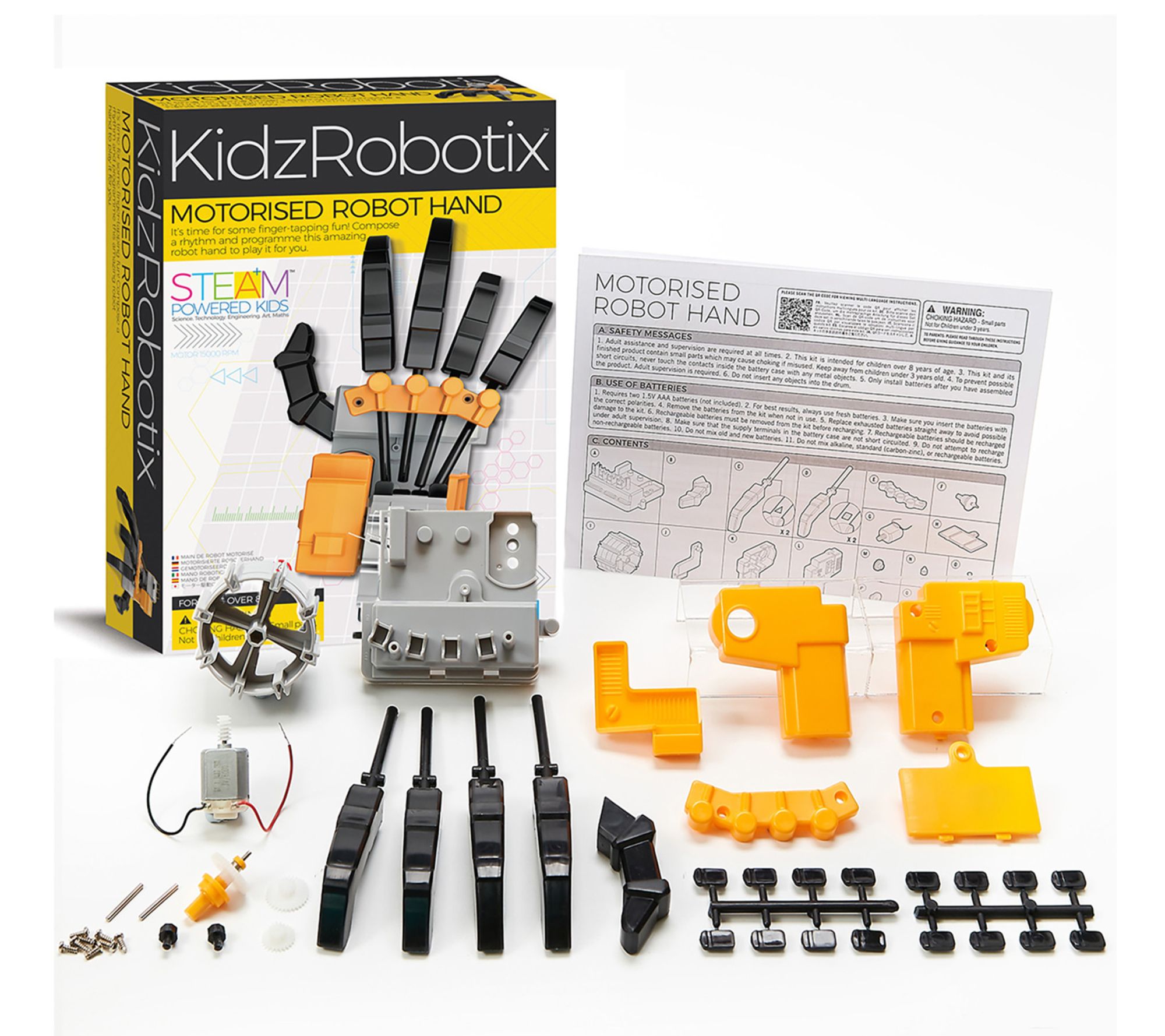 4M KidzRobotix Motorized Robot Hand DIY Building Science