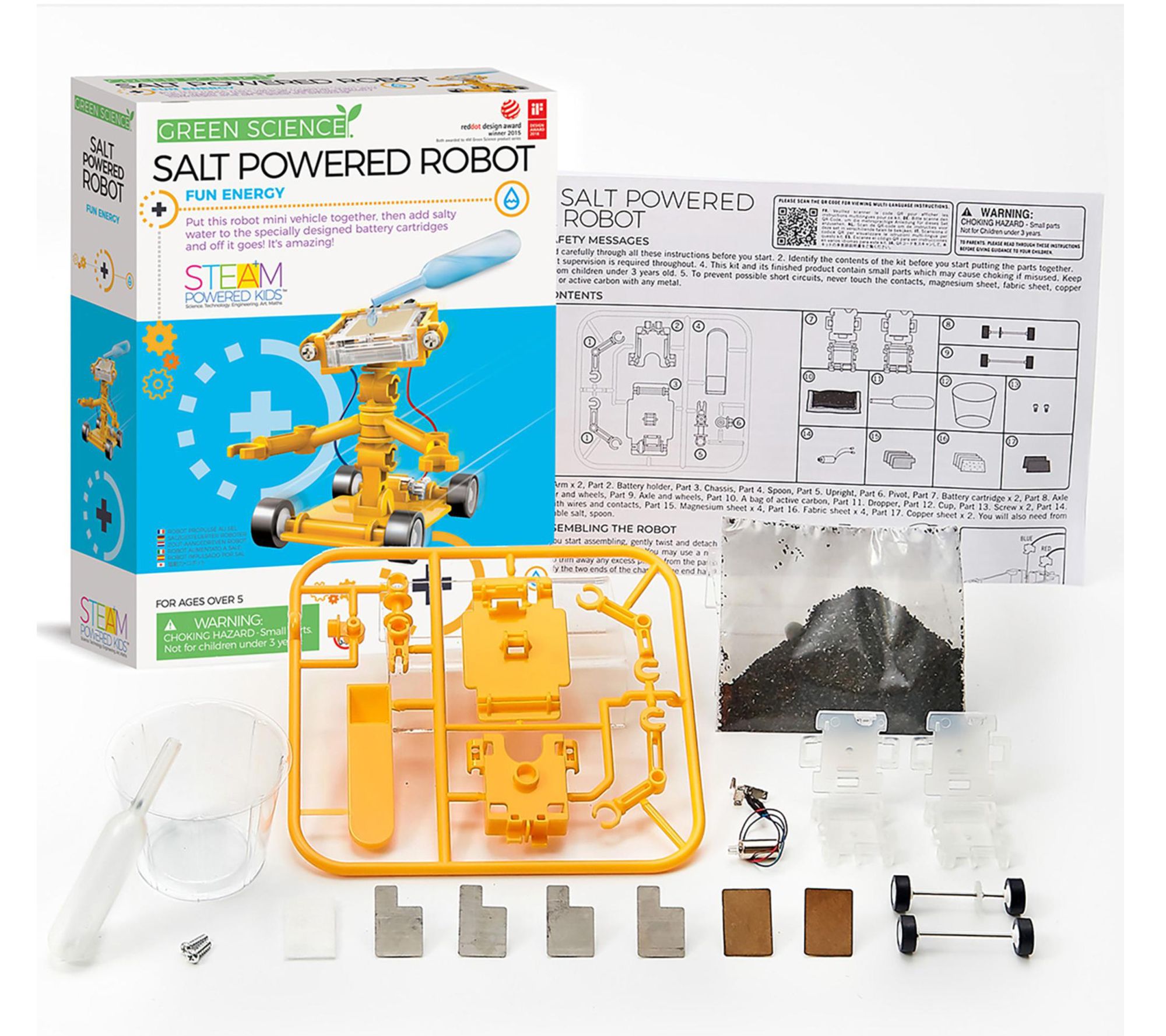 4M Green Science Salt Powered Robot DIY Mini Building Kit