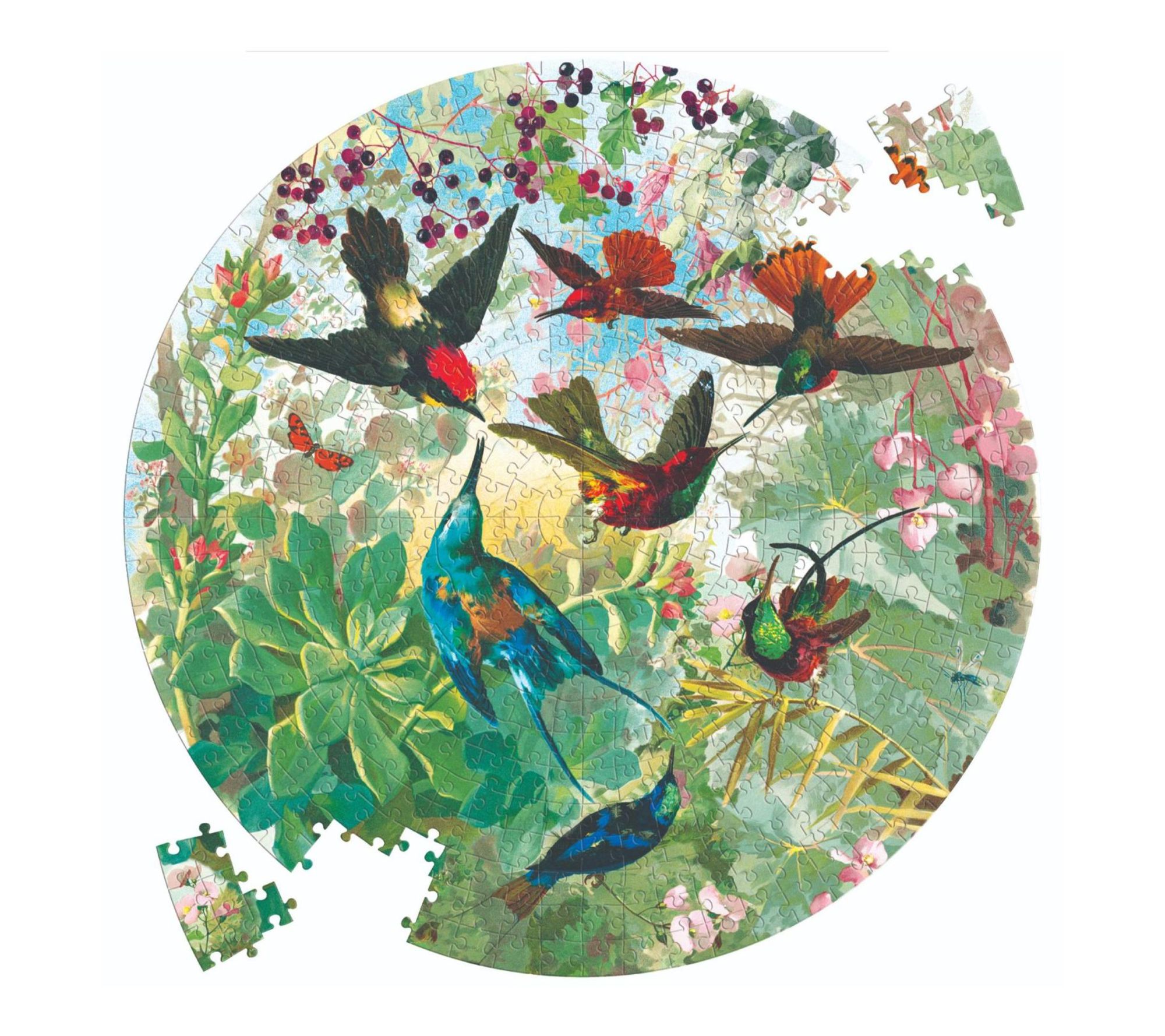 eeBoo Piece & Love Hummingbirds 500pc Jigsaw Puzzle