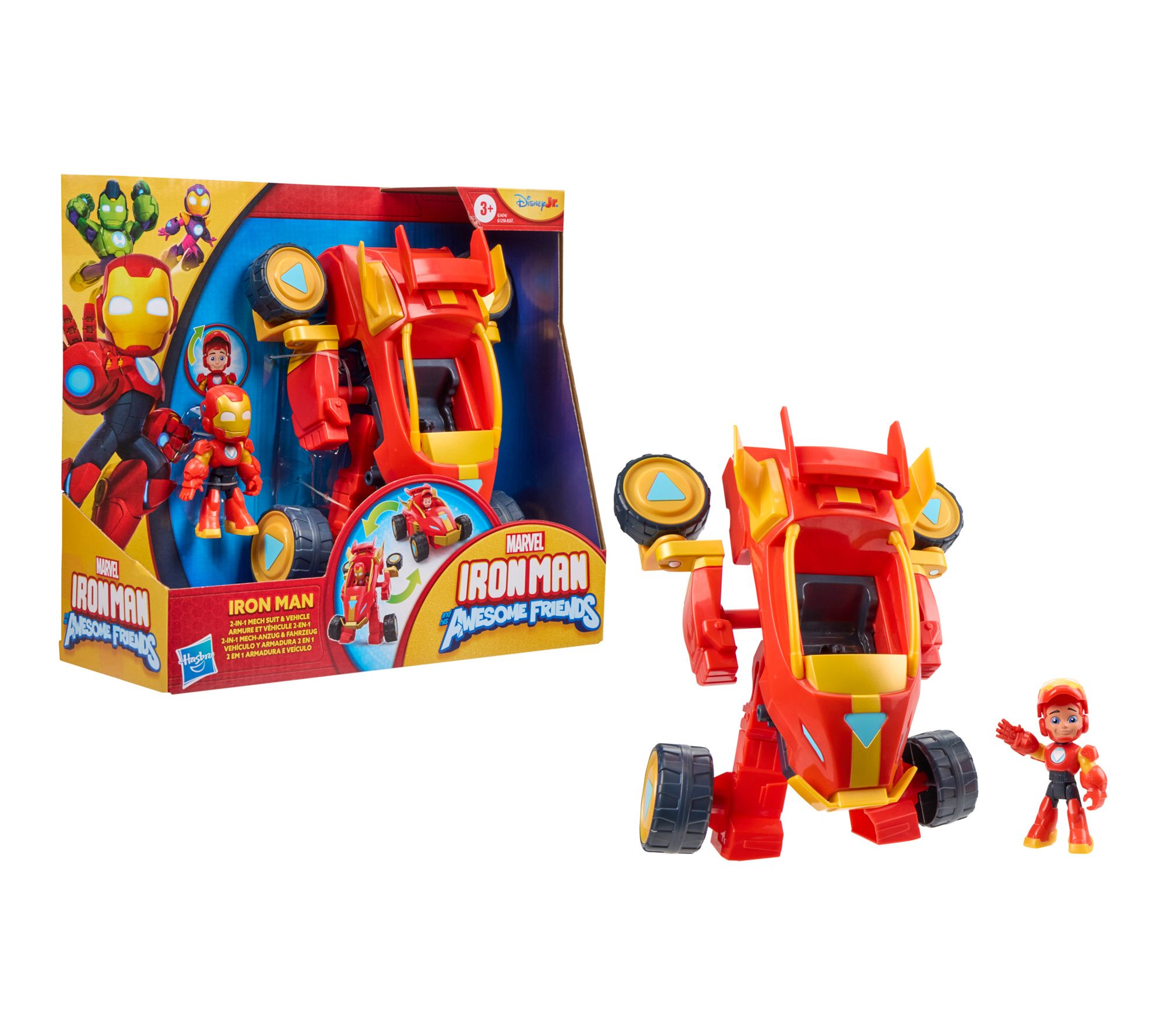 Marvel Iron Man & Awesome Friends 2 In 1 Mech Suit & Vehicle