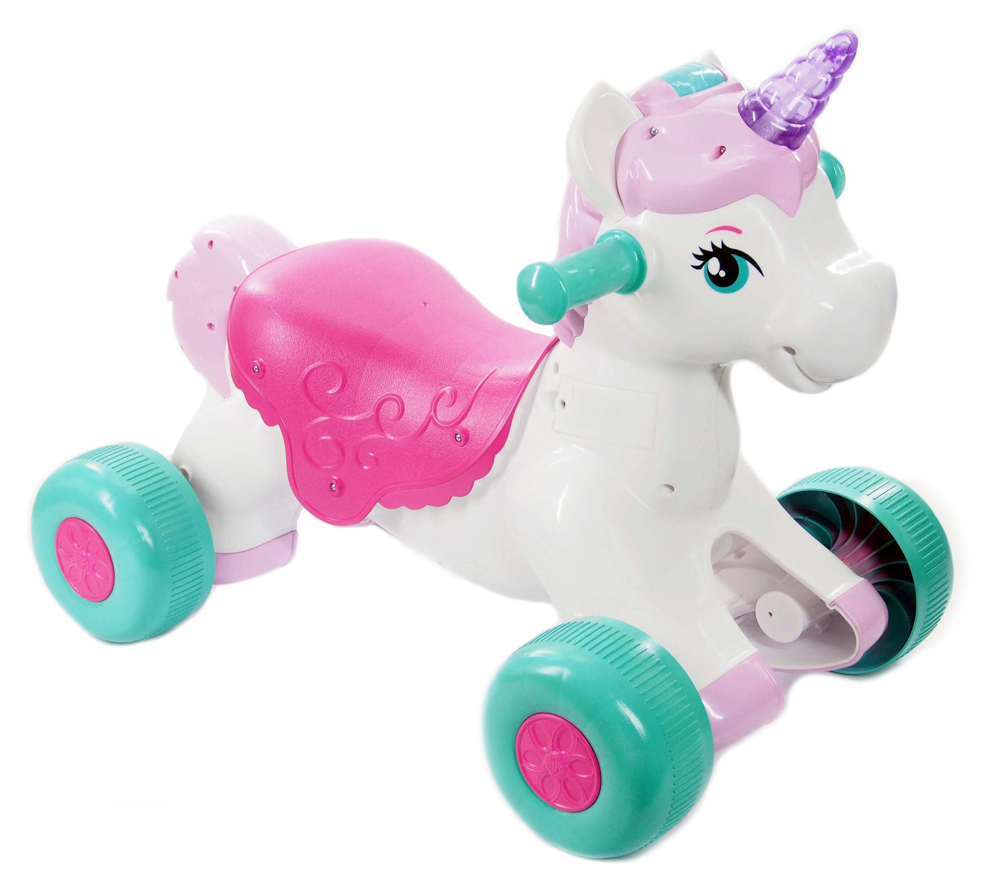 Kiddieland Light 'N' Sounds Magical Ride-On Unicorn