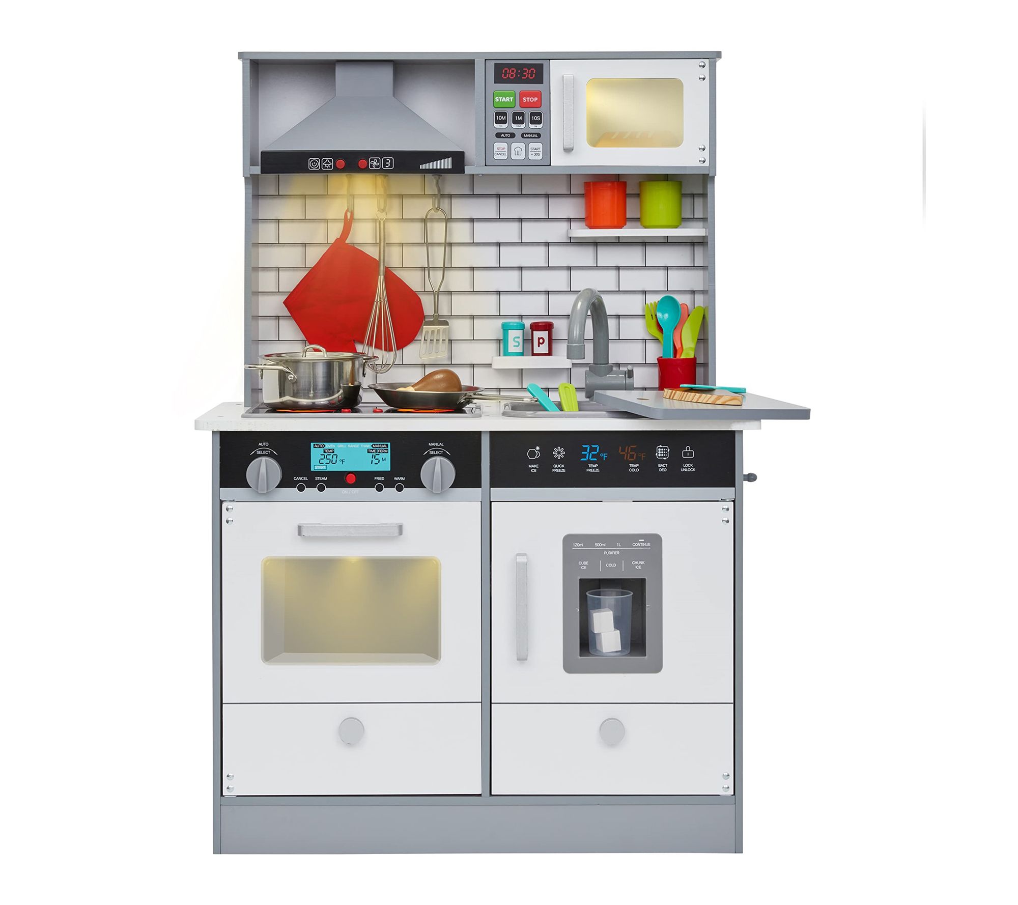 Lil' Jumbl Wooden Pretend Play Kitchen Set withAccessories