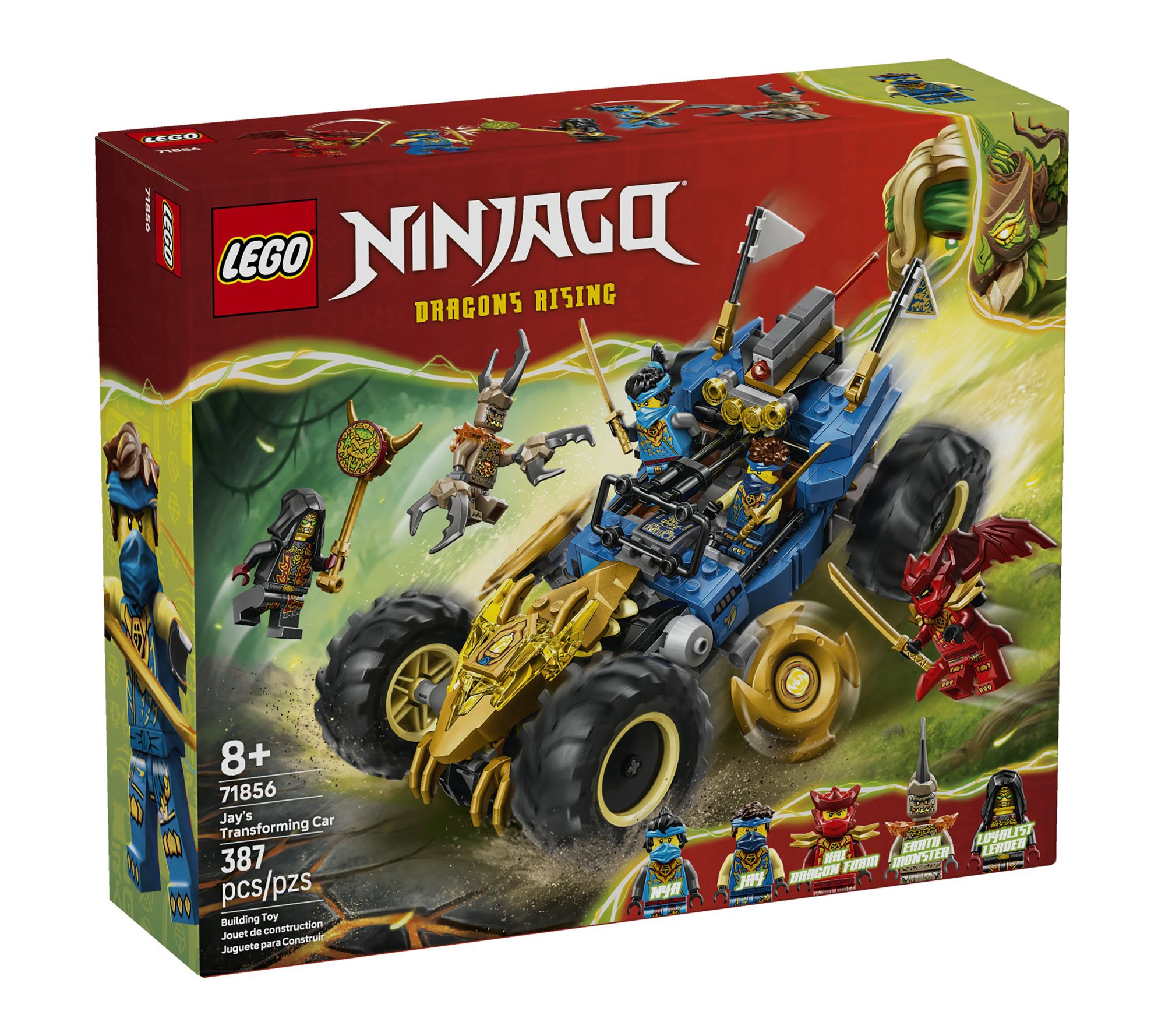 LEGO NINJAGO Jay's Transforming Car Racing Toy71856 - QVC.com
