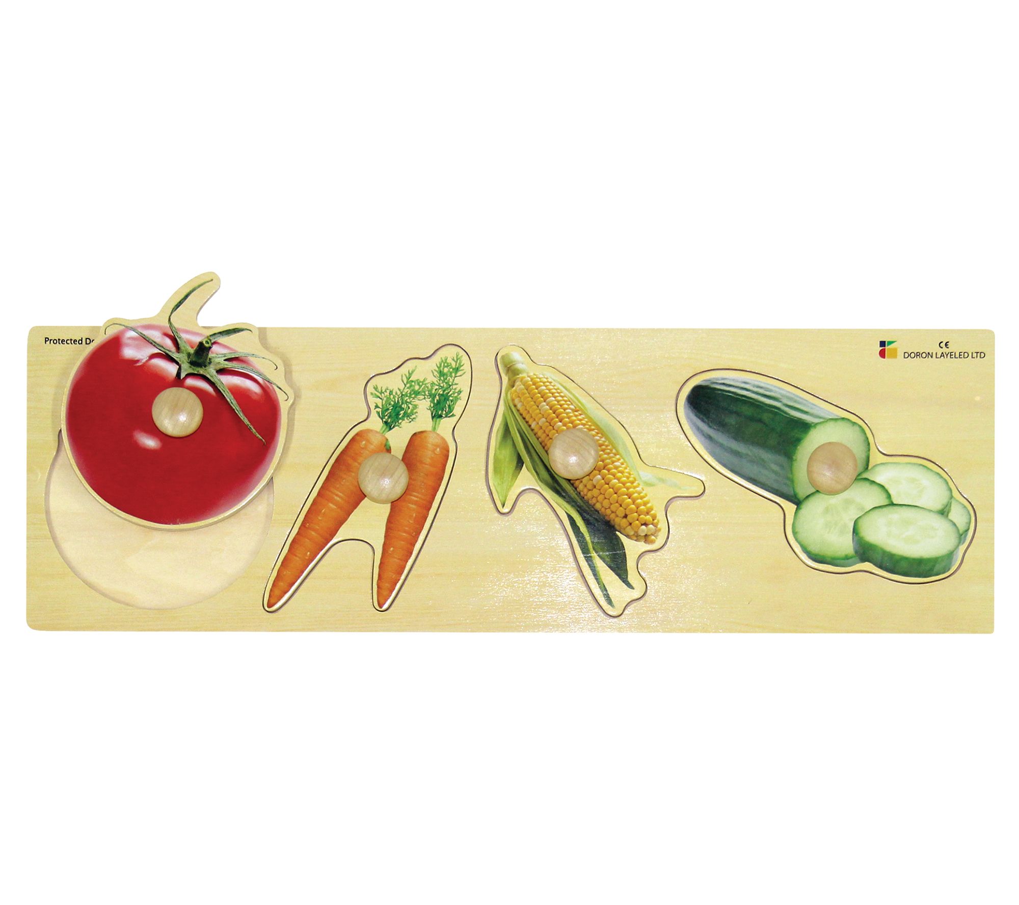 Edushape Giant Wooden Puzzle - Vegetables