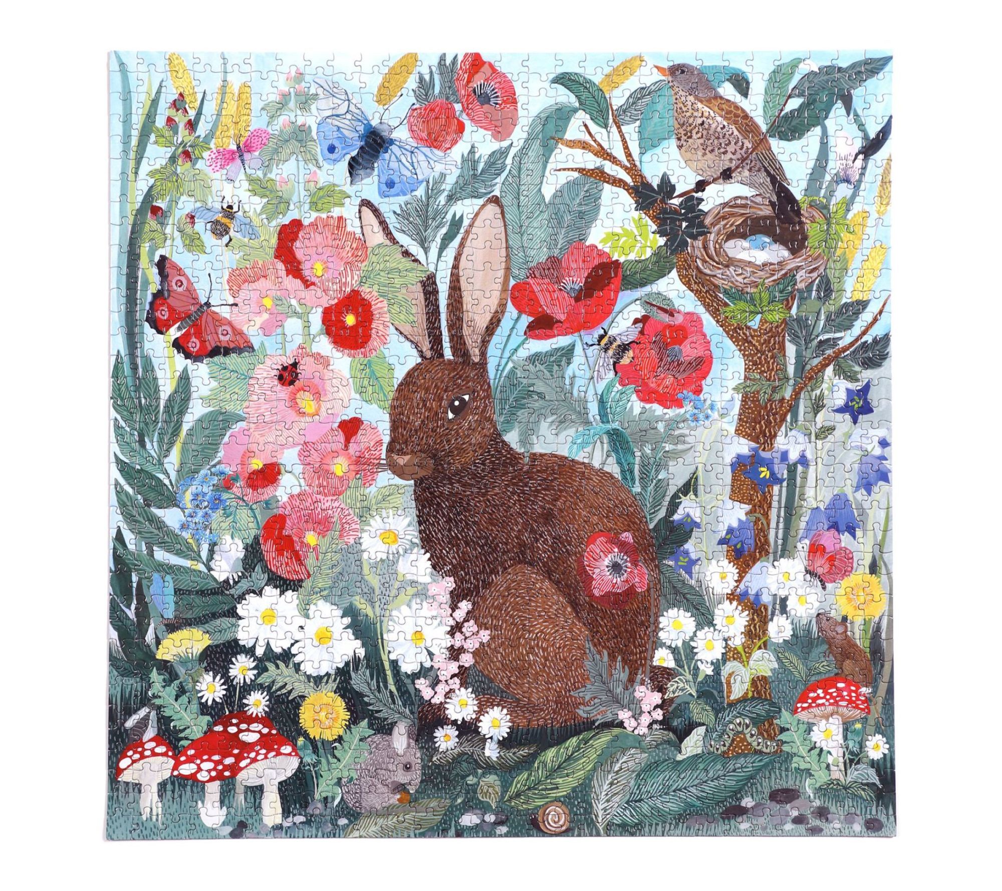 eeBoo Piece & Love Poppy Bunny 1000 Piece Puzzle