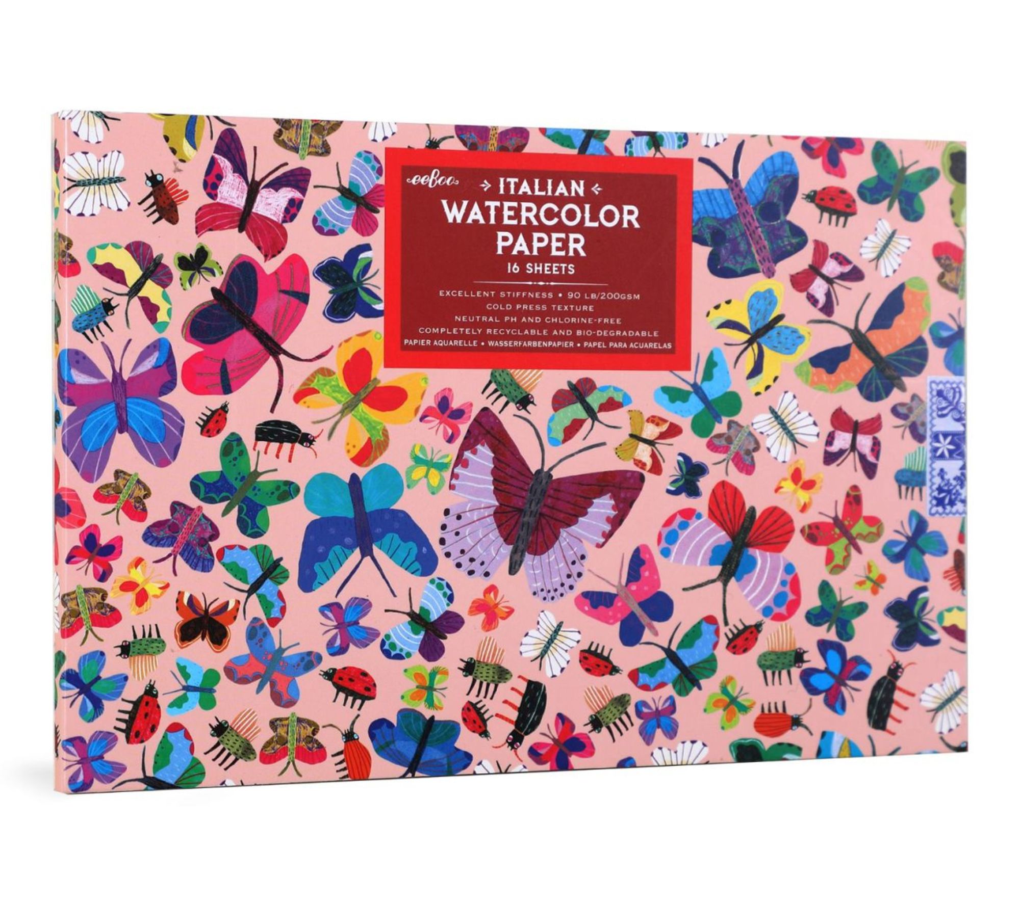 eeBoo Butterflies Watercolor Pad