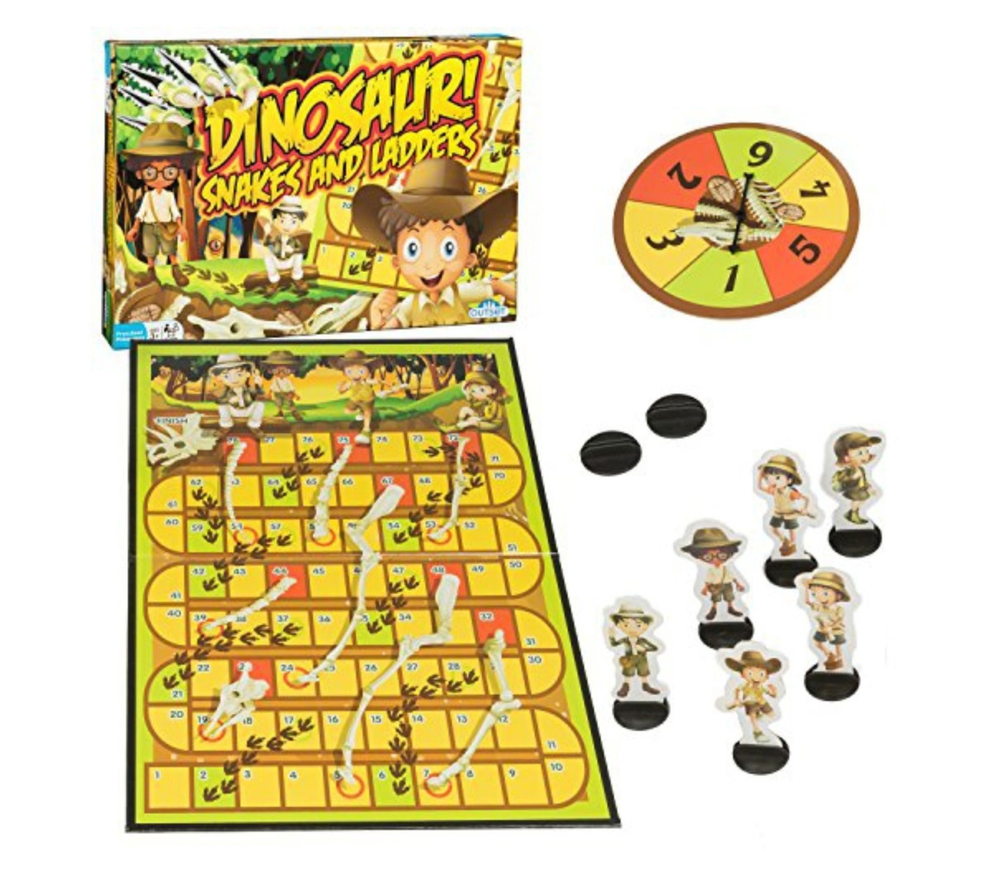 Outset Media Dinosaur! Snakes And Ladders Game