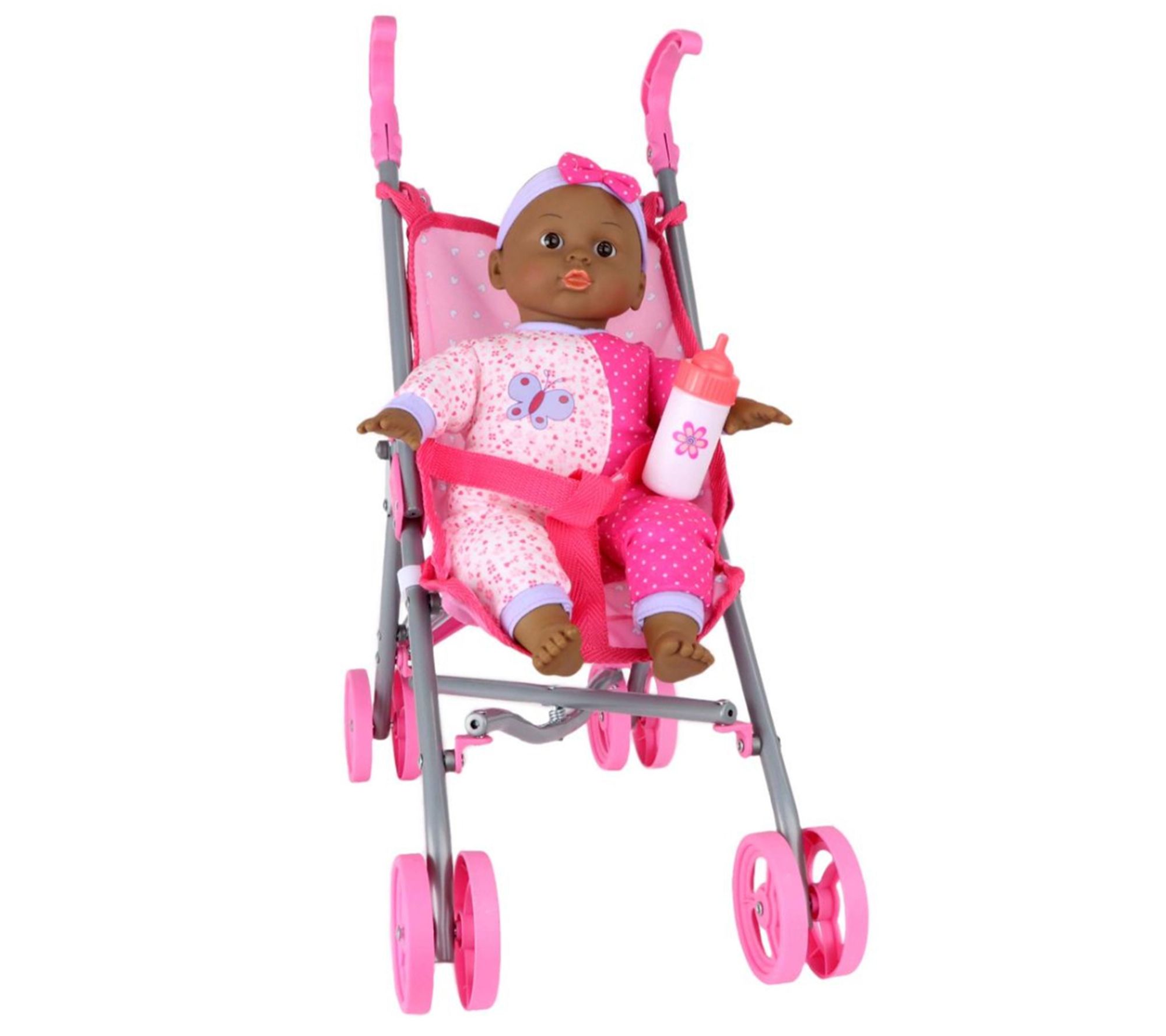 14" Baby Doll with Stroller Set