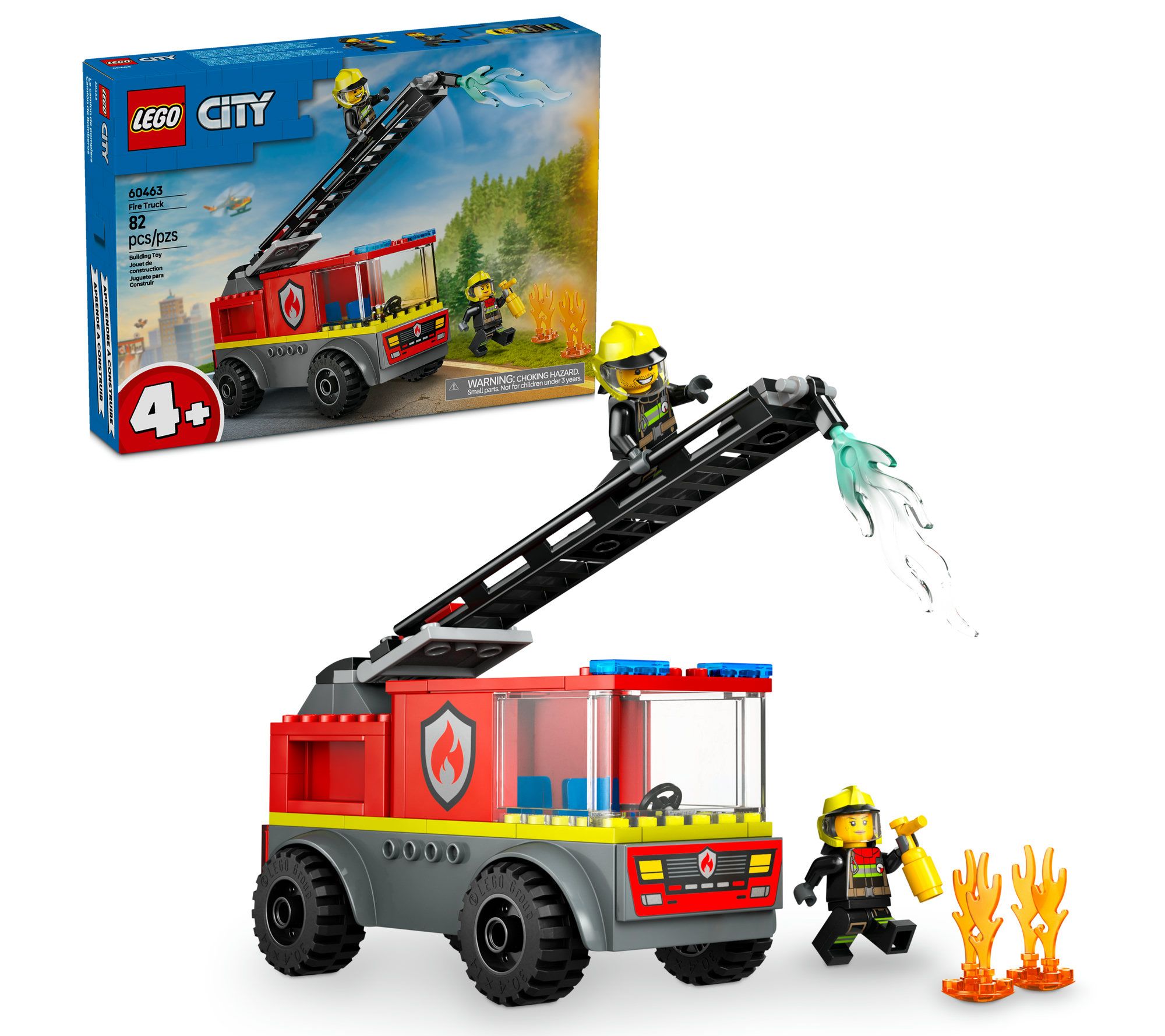 LEGO City Fire Ladder Truck Firefighter Toy Vehicle