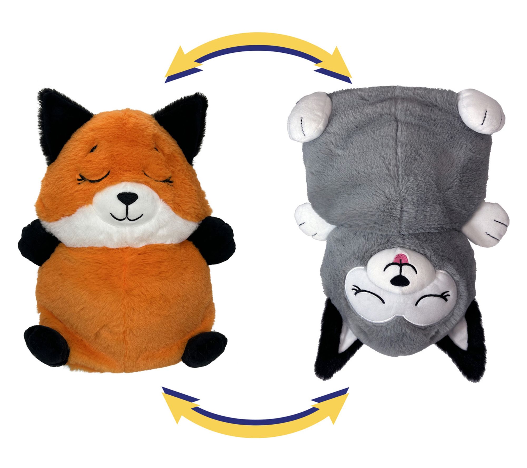 FlipaZoo Upside Down Inside Out 2-In-1 Animal Plush