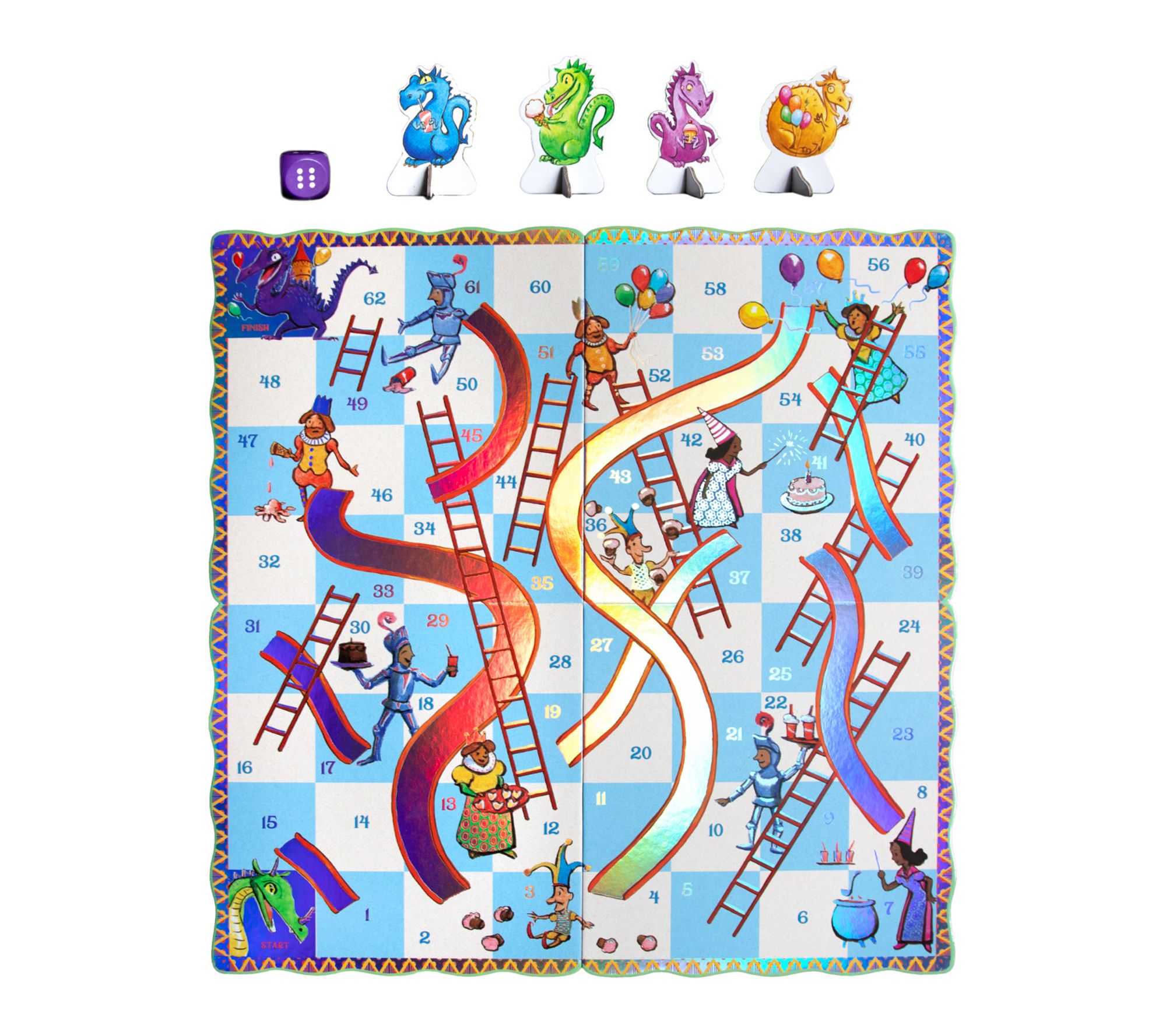 eeBoo Slips & Ladders Dragon Edition, A ClassicBoard Game