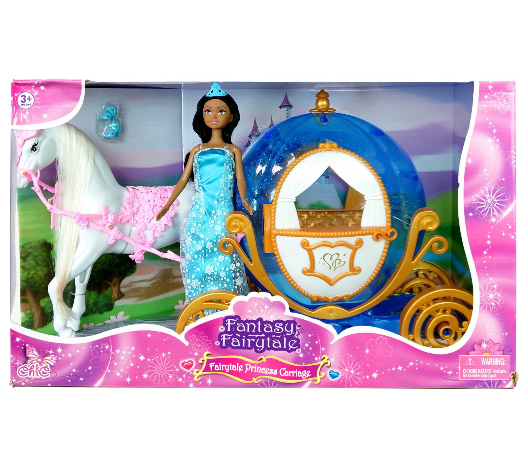 delvist frynser Reklame Chic Princess Doll with Horse and Carriage - QVC.com