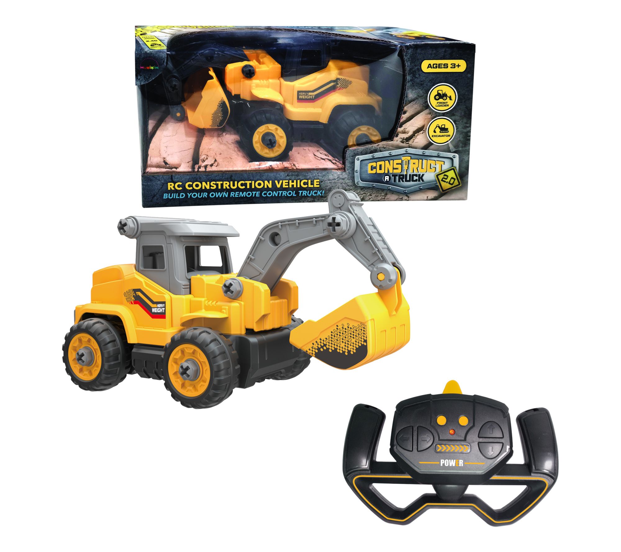 MukikiM Construct A Truck 2.0 Excavator Toy