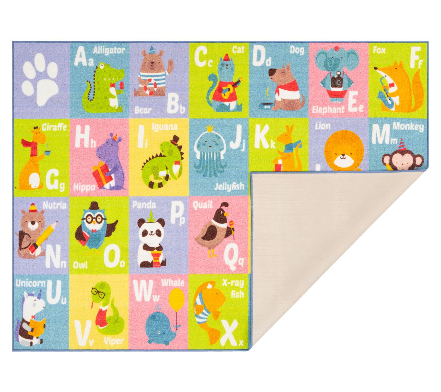 KC Cubs ABC Alphabet: Animal Rug - 5x7'