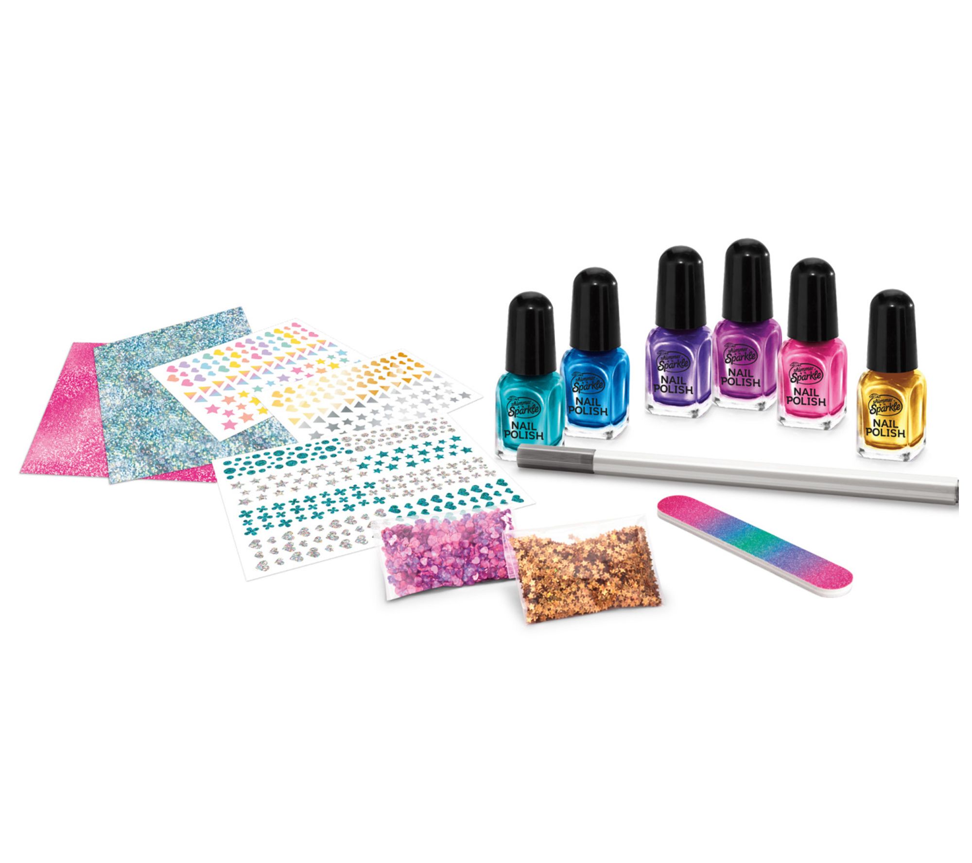 Shimmer 'N Sparkle: Metallic Rainbow Nail Art -Design Kit