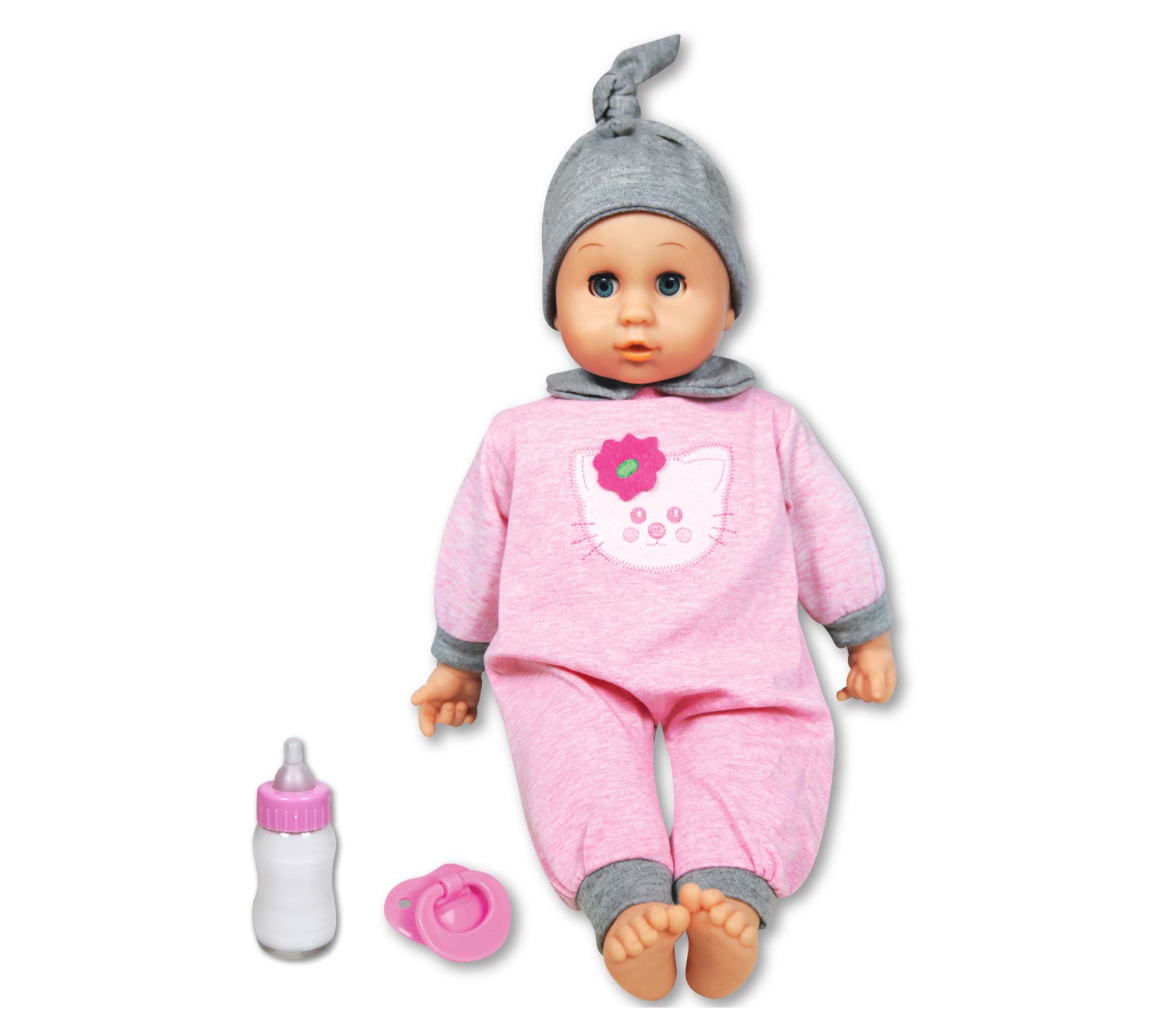 Lissi 16in Blinking Eyes Baby Doll Cecilia withKitty Outfit