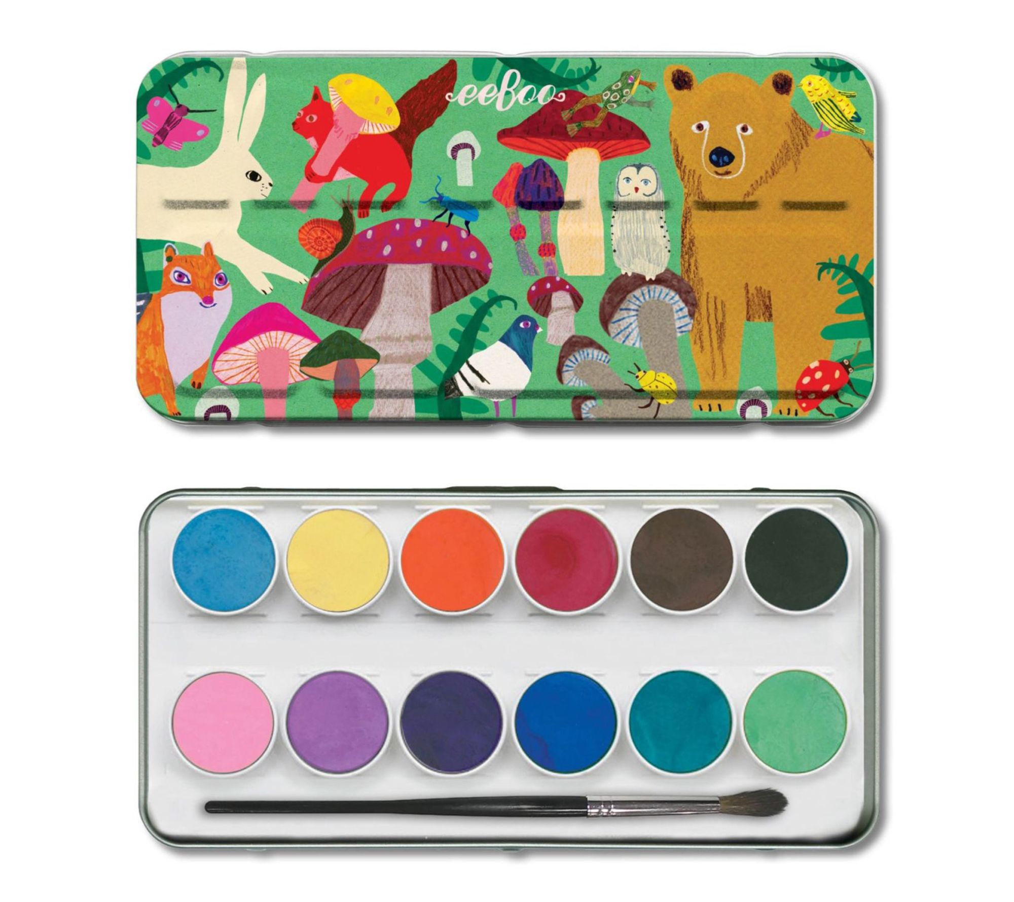 eeBoo Mushroom Watercolors Paint Set