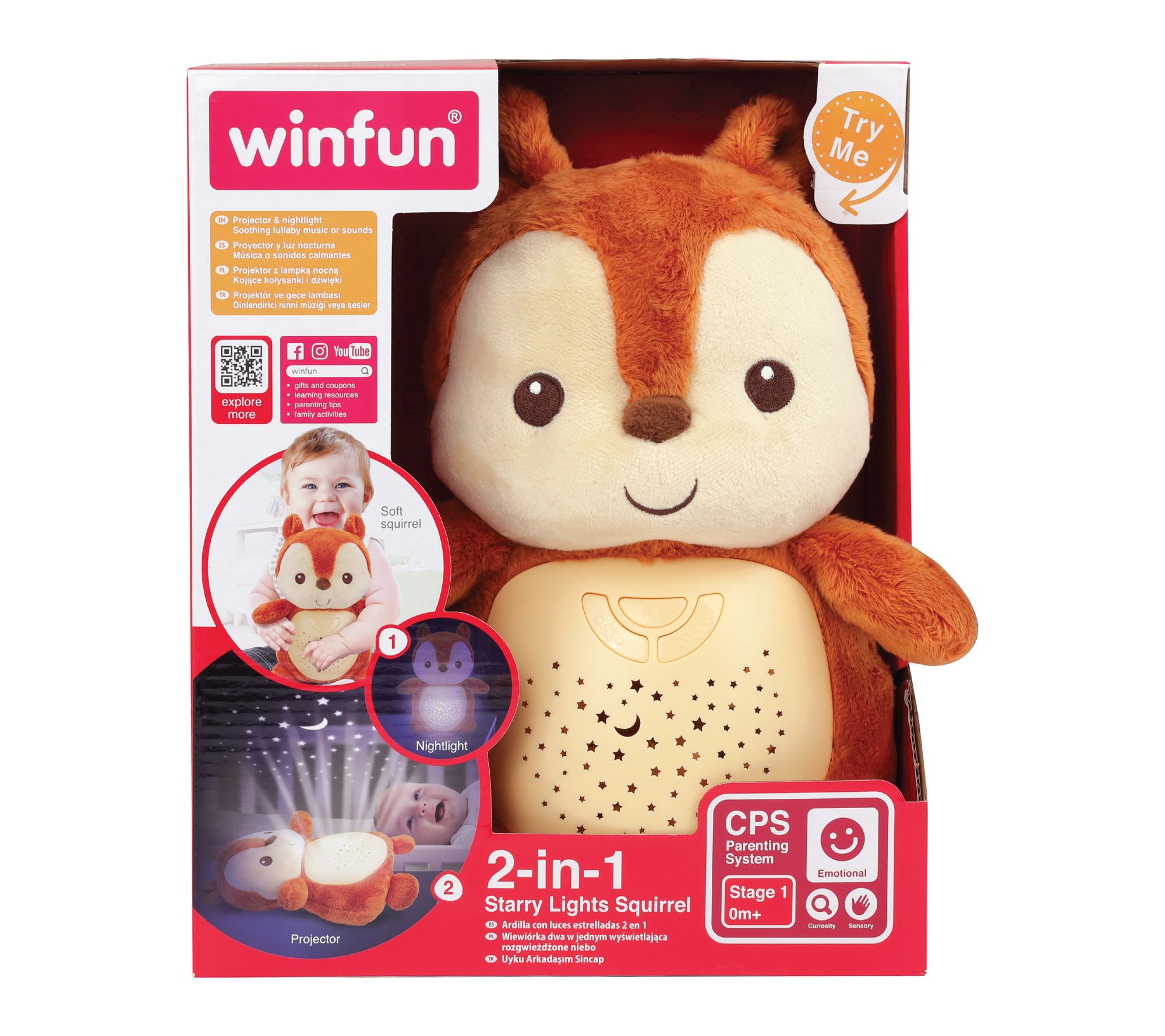 Winfun 2-in-1 Starry Lights Squirrel