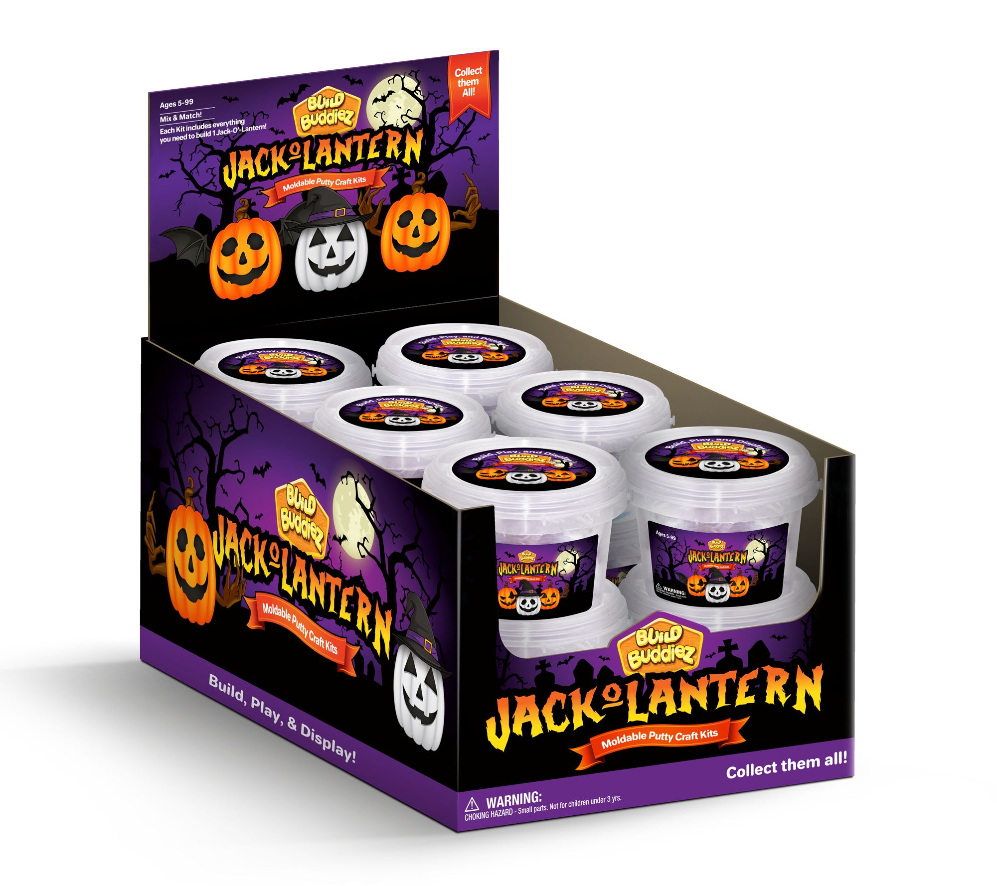 Build Buddiez Jack-O'-Lantern Craft Kit - 12 pk