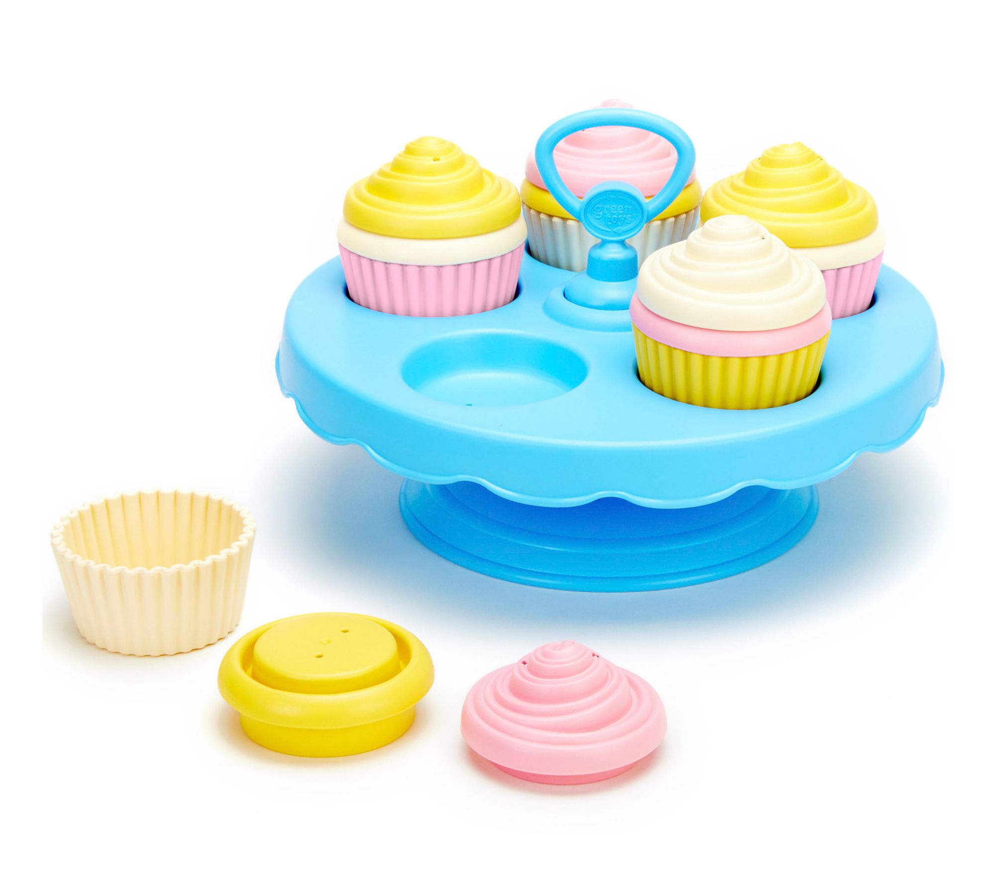 Green Toys: Cupcake Set - 16pc Mix & Match Dessert Assembly