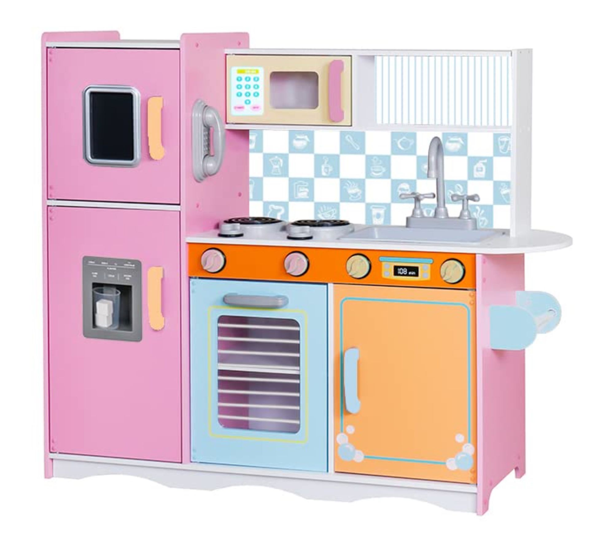 Lil' Jumbl Kids Pretend Play Kitchen Set with Chalk Board