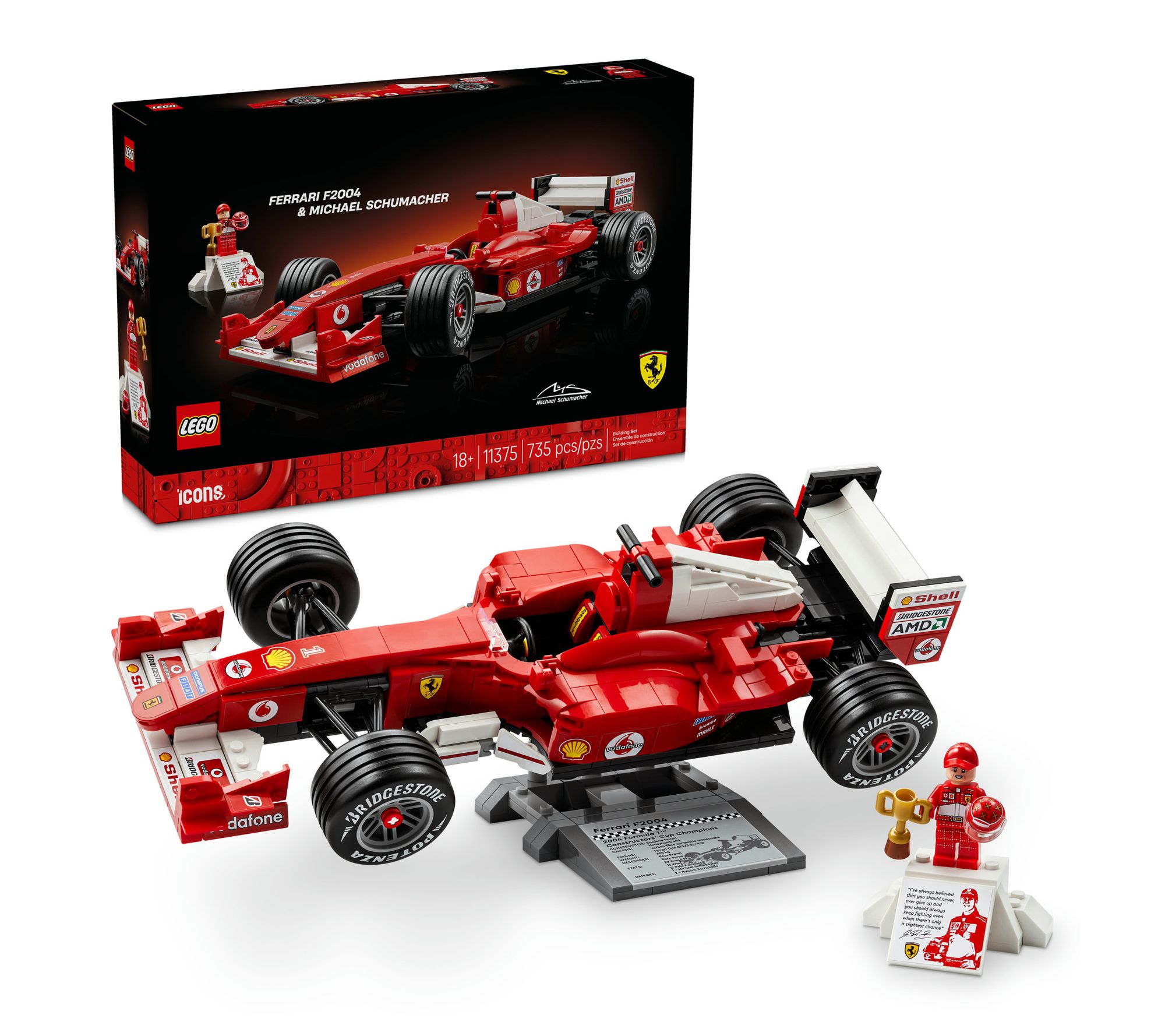 LEGO Icons Ferrari F2004 & Michael Schumacher 11375