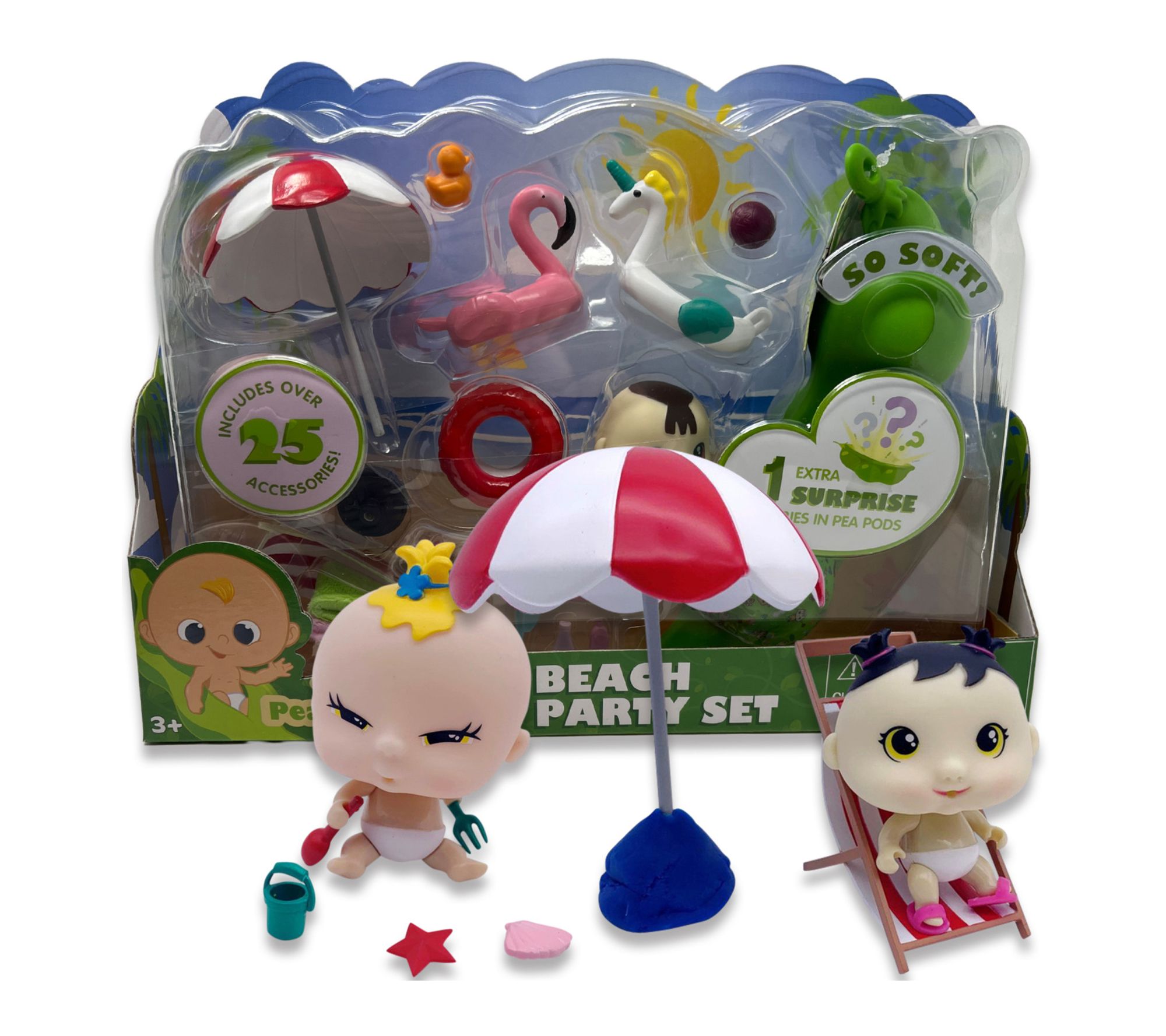 Pea Pod Babies 26 piece Beach Party Set Playset