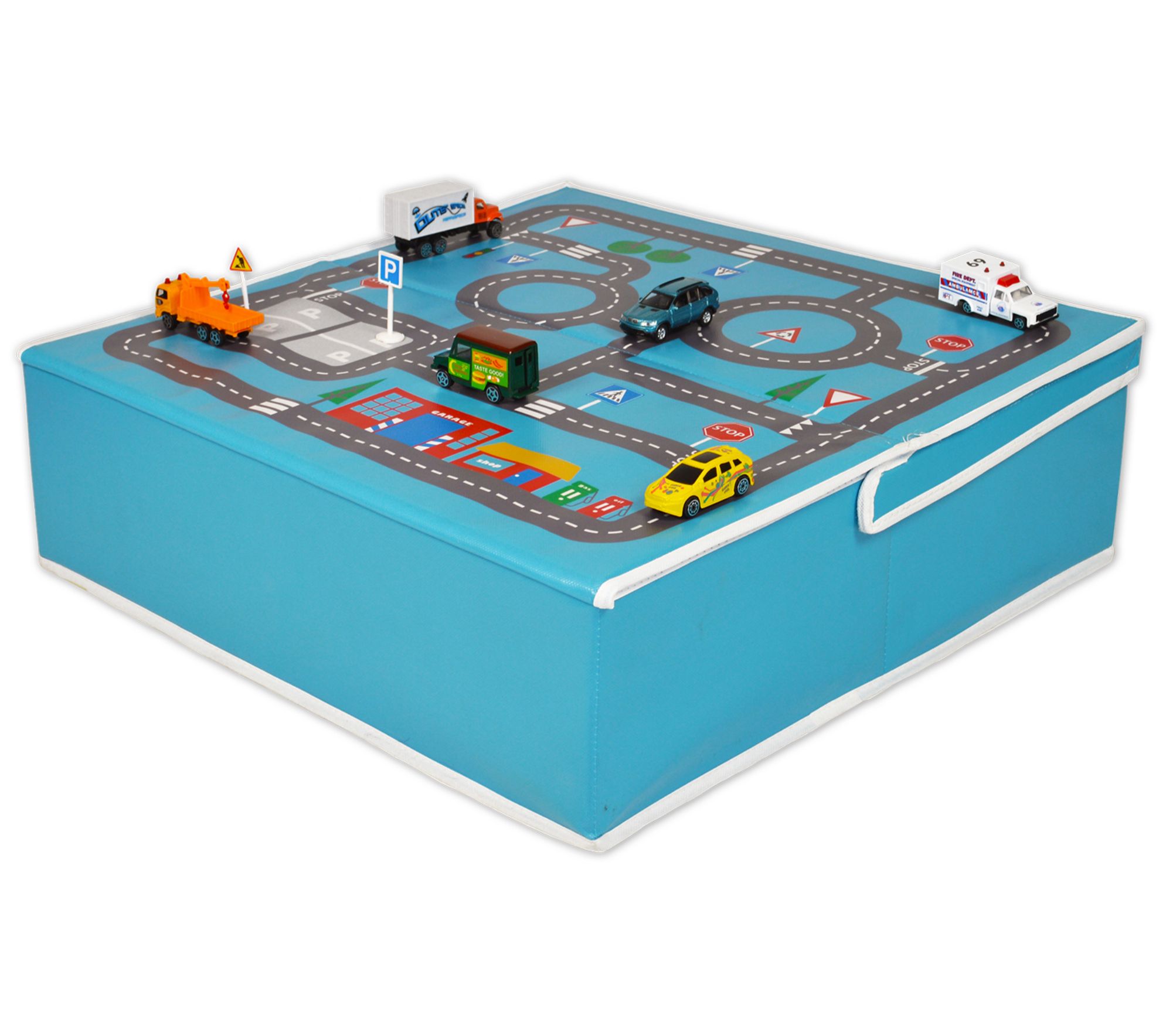 Fun2Give Pop it Up Garage with Road Playmat and Storage