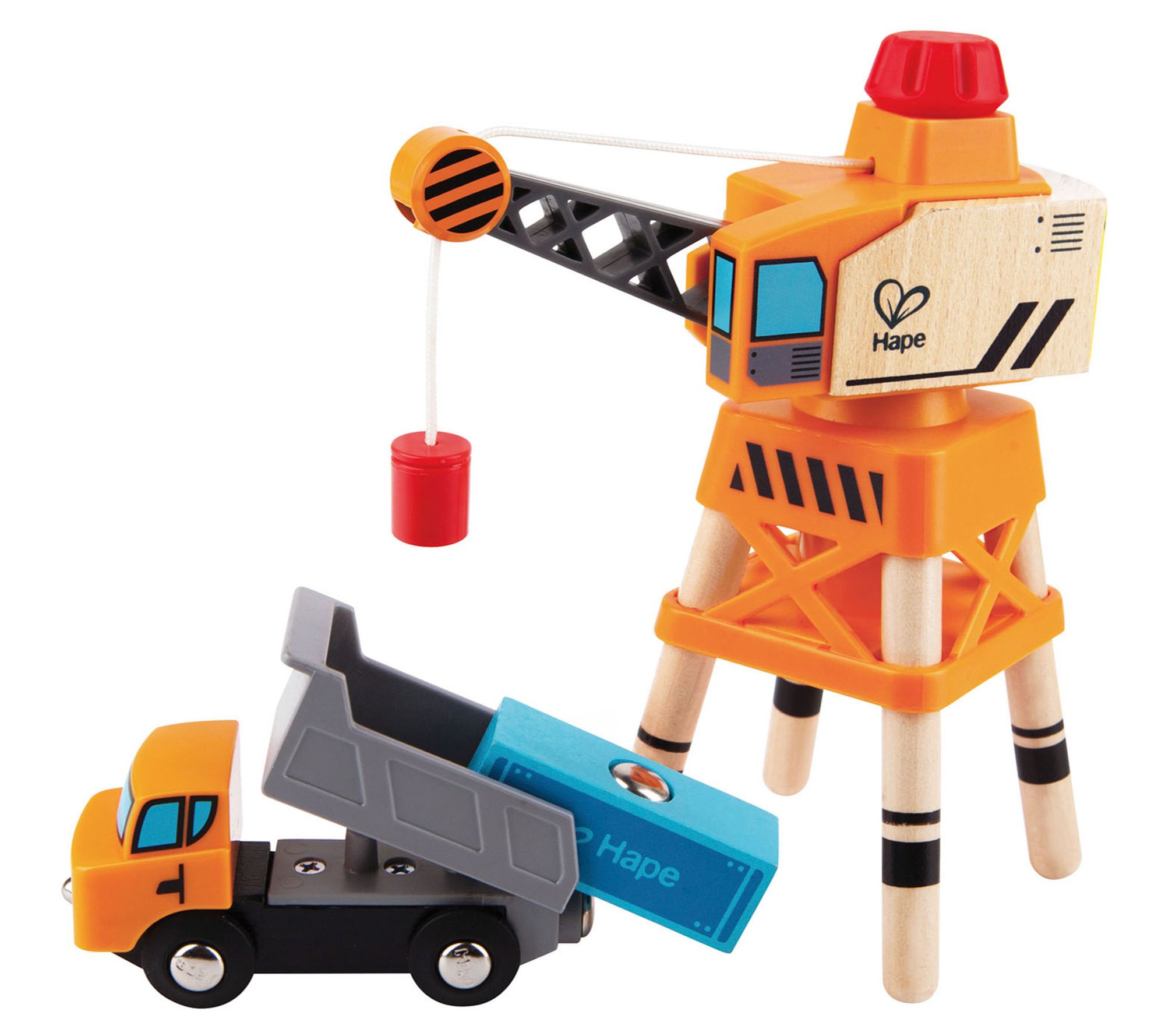 Hape Large Boom Crane & Truck Set