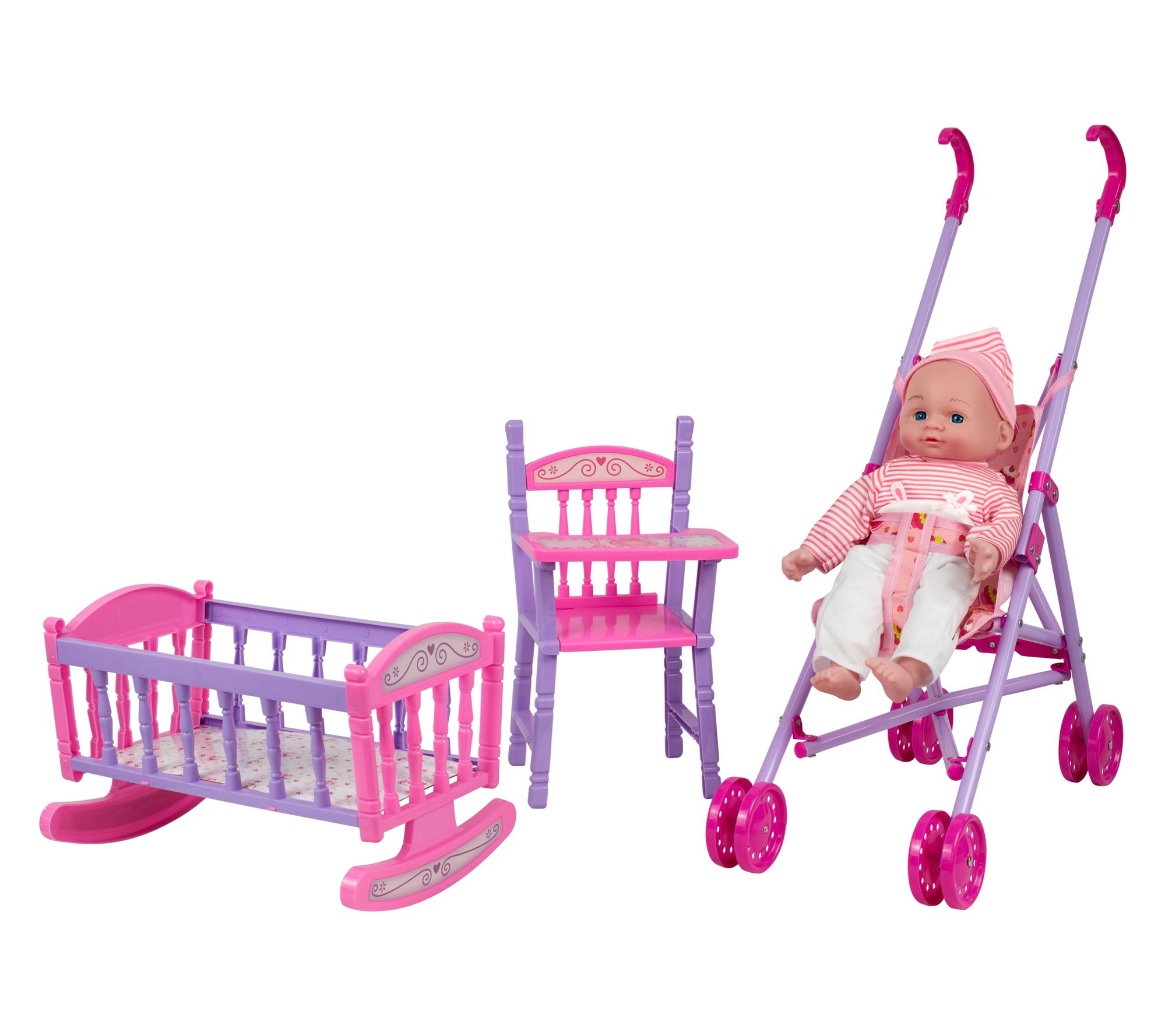 Kid Concepts 13" Soft Body Baby Doll 4 in 1 Set